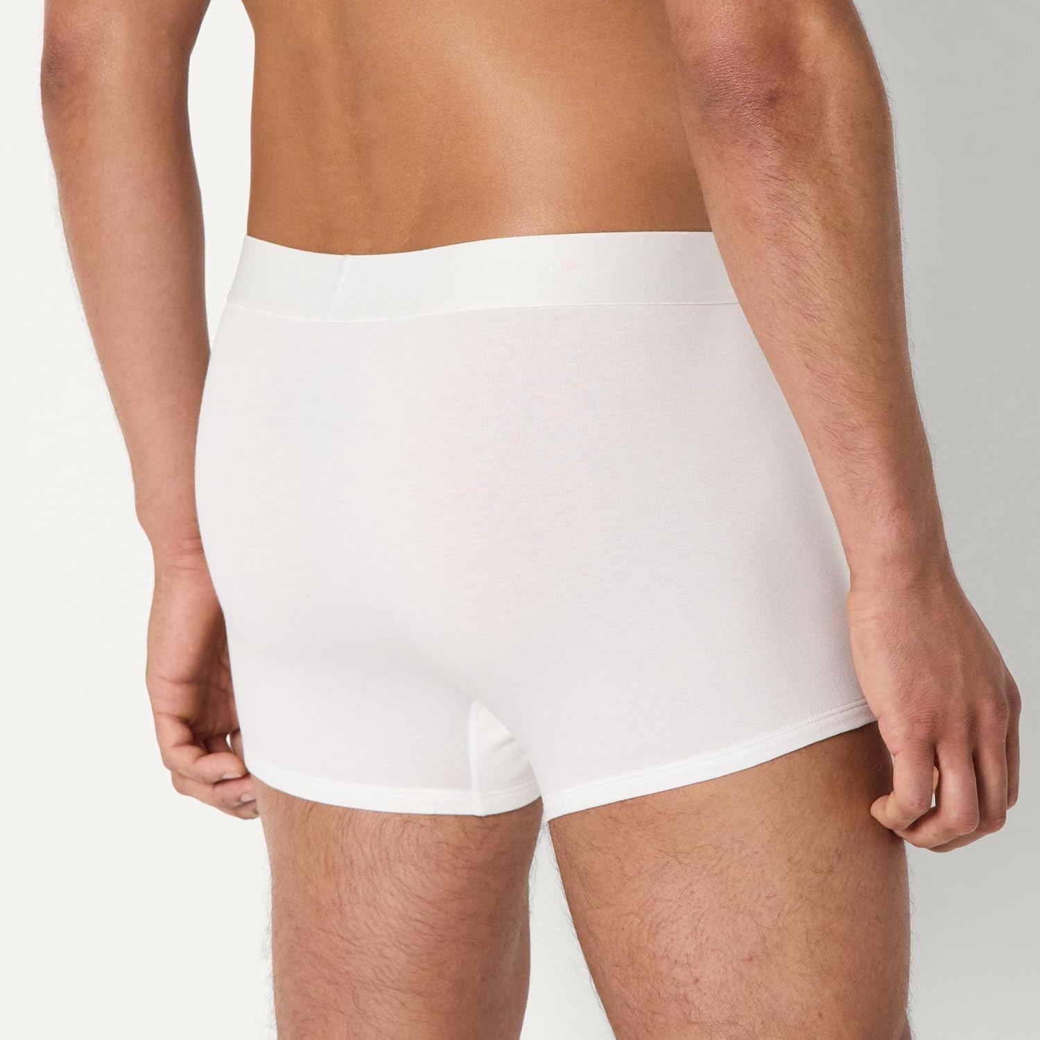 image:imageAmazon Essentials Mens Cotton Jersey Boxer Shorts Underwear Pack of 5White