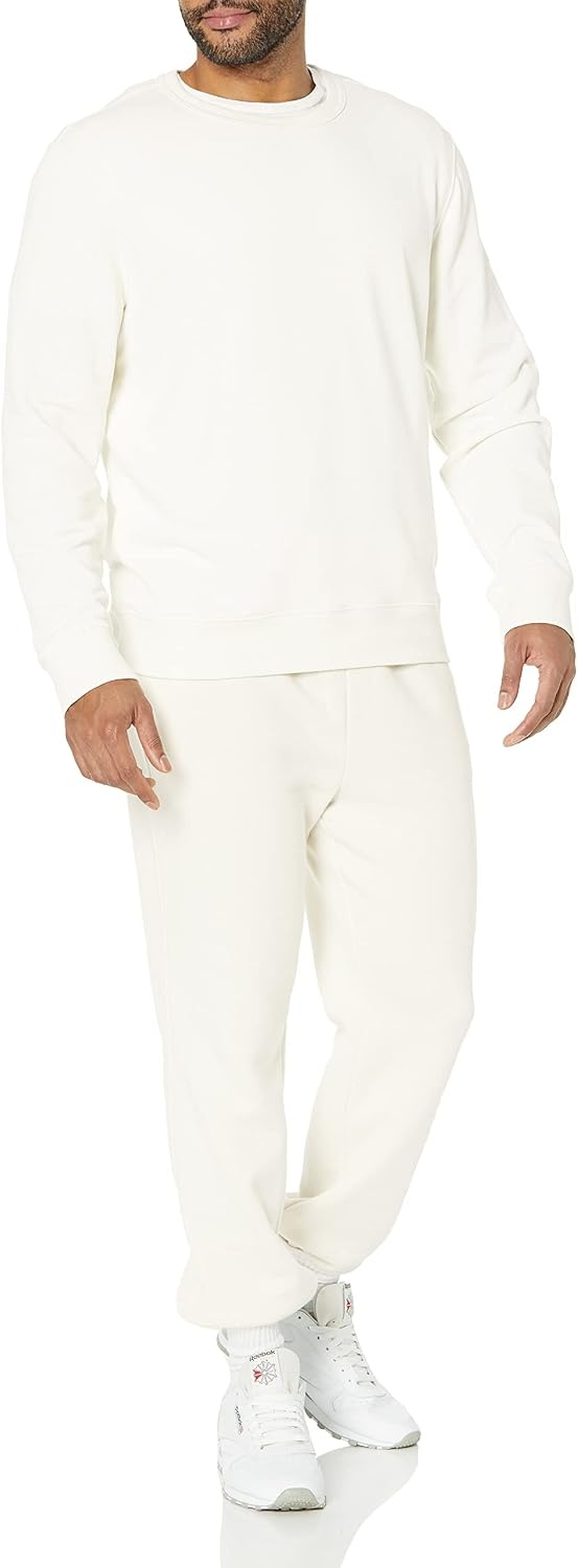 image:imageAmazon Essentials Mens Fleece Sweatpants Closed Bottom Available in Big and TallOffwhite