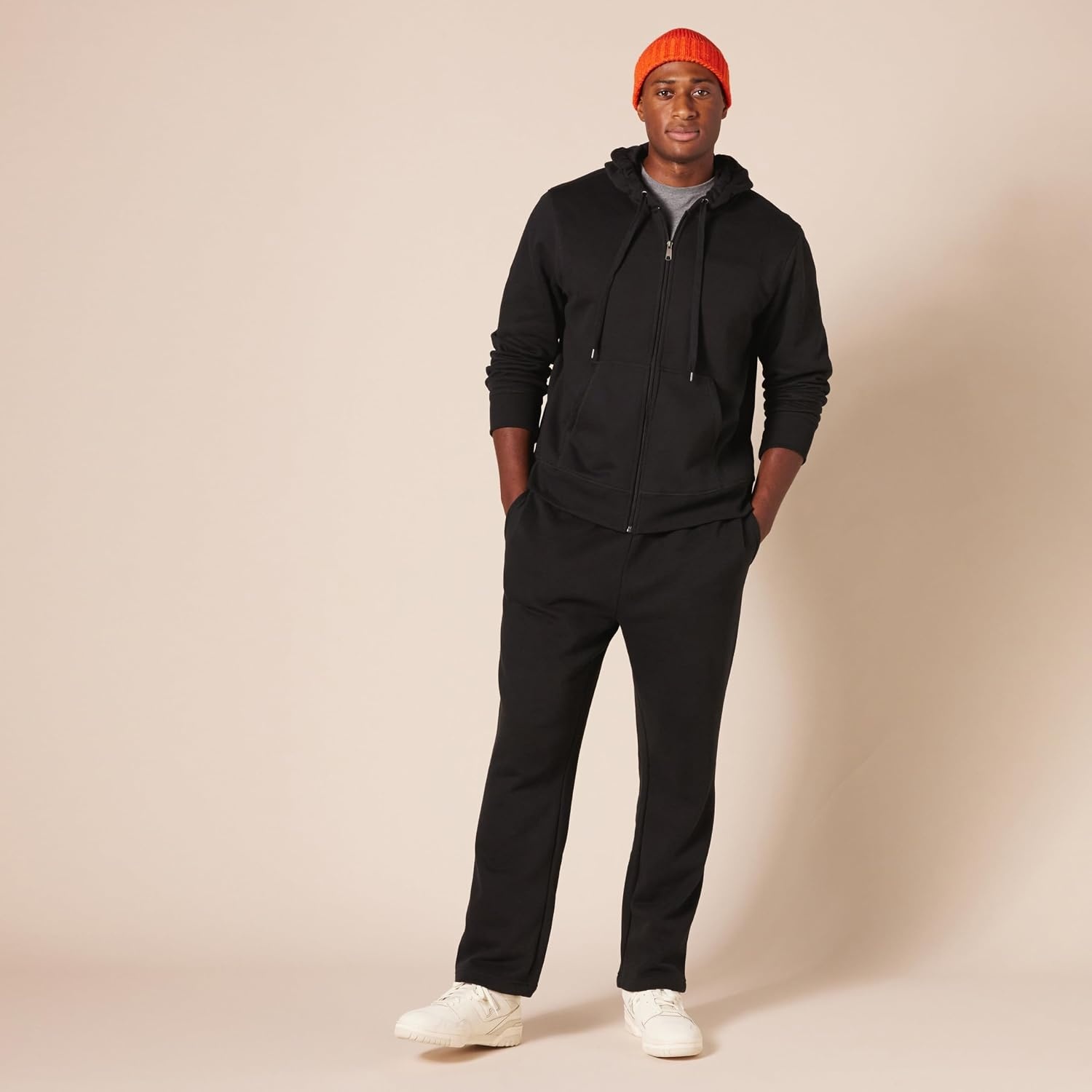image:imageAmazon Essentials Mens FullZip Fleece Hoodie Sweatshirt Available in Big amp TallBlack