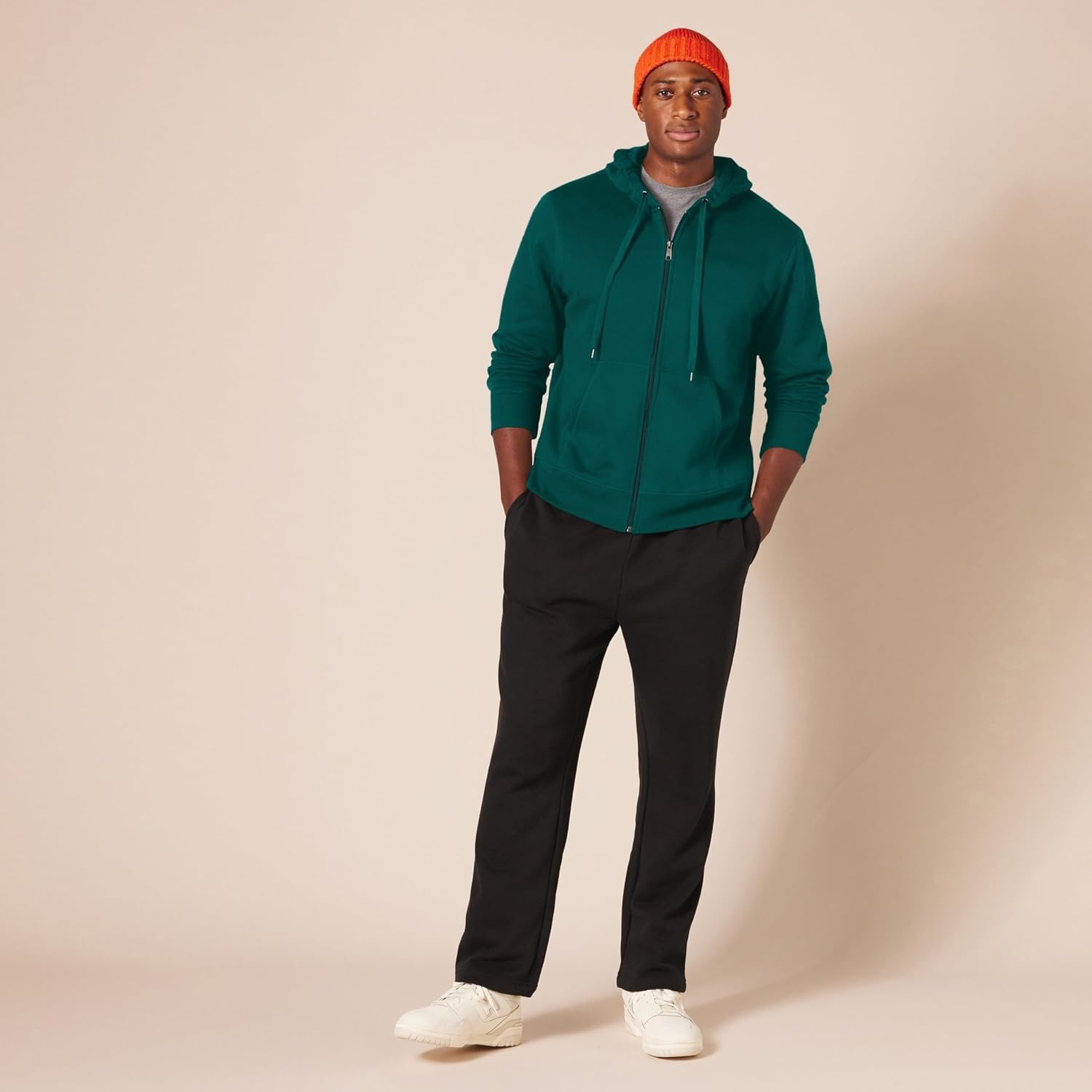 image:imageAmazon Essentials Mens FullZip Fleece Hoodie Sweatshirt Available in Big amp TallForest Green
