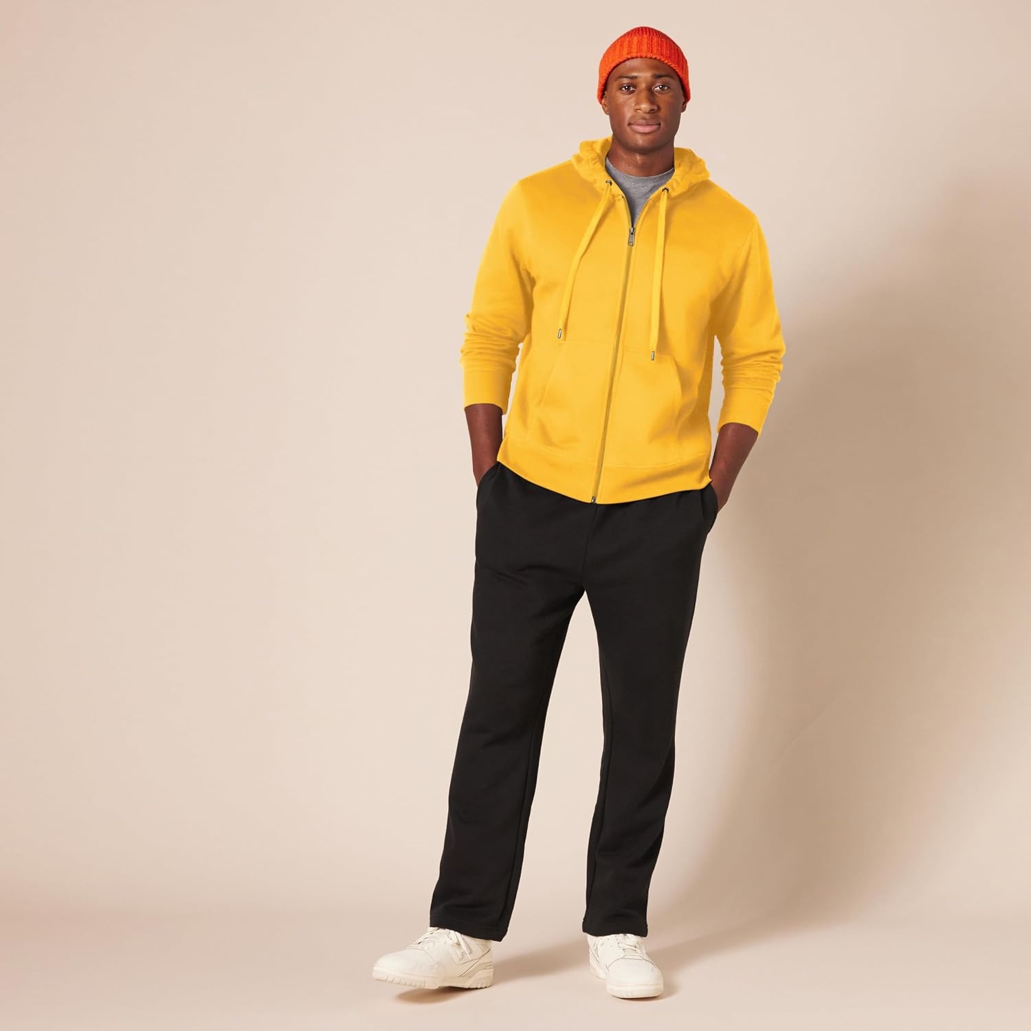 image:imageAmazon Essentials Mens FullZip Fleece Hoodie Sweatshirt Available in Big amp TallGold