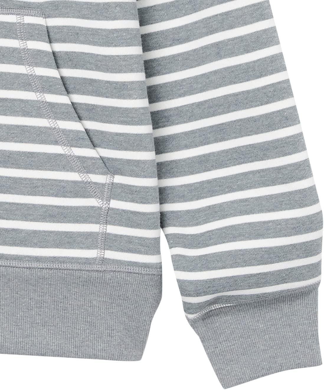 image:imageAmazon Essentials Mens FullZip Fleece Hoodie Sweatshirt Available in Big amp TallGrey Heather Stripe