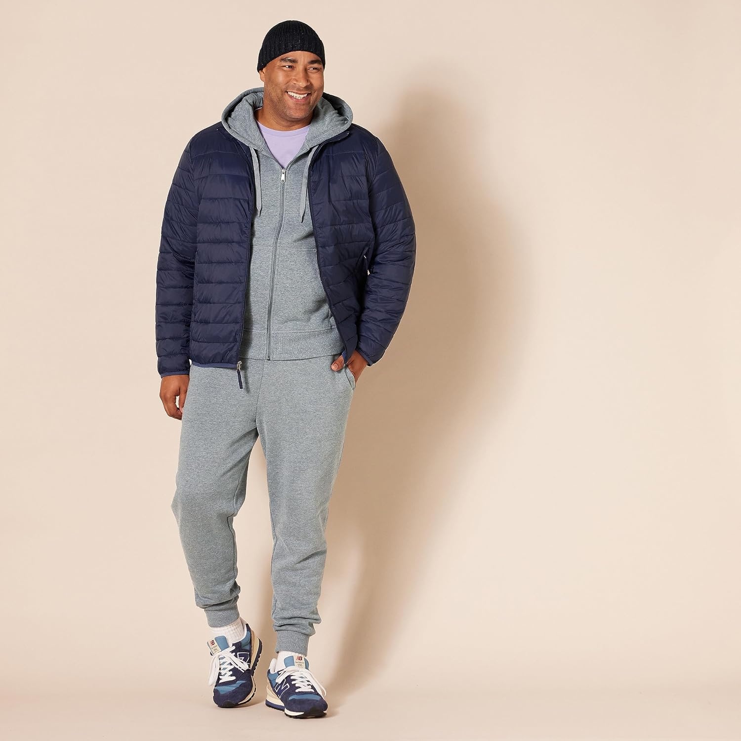 image:imageAmazon Essentials Mens FullZip Fleece Hoodie Sweatshirt Available in Big amp TallLight Grey Heather