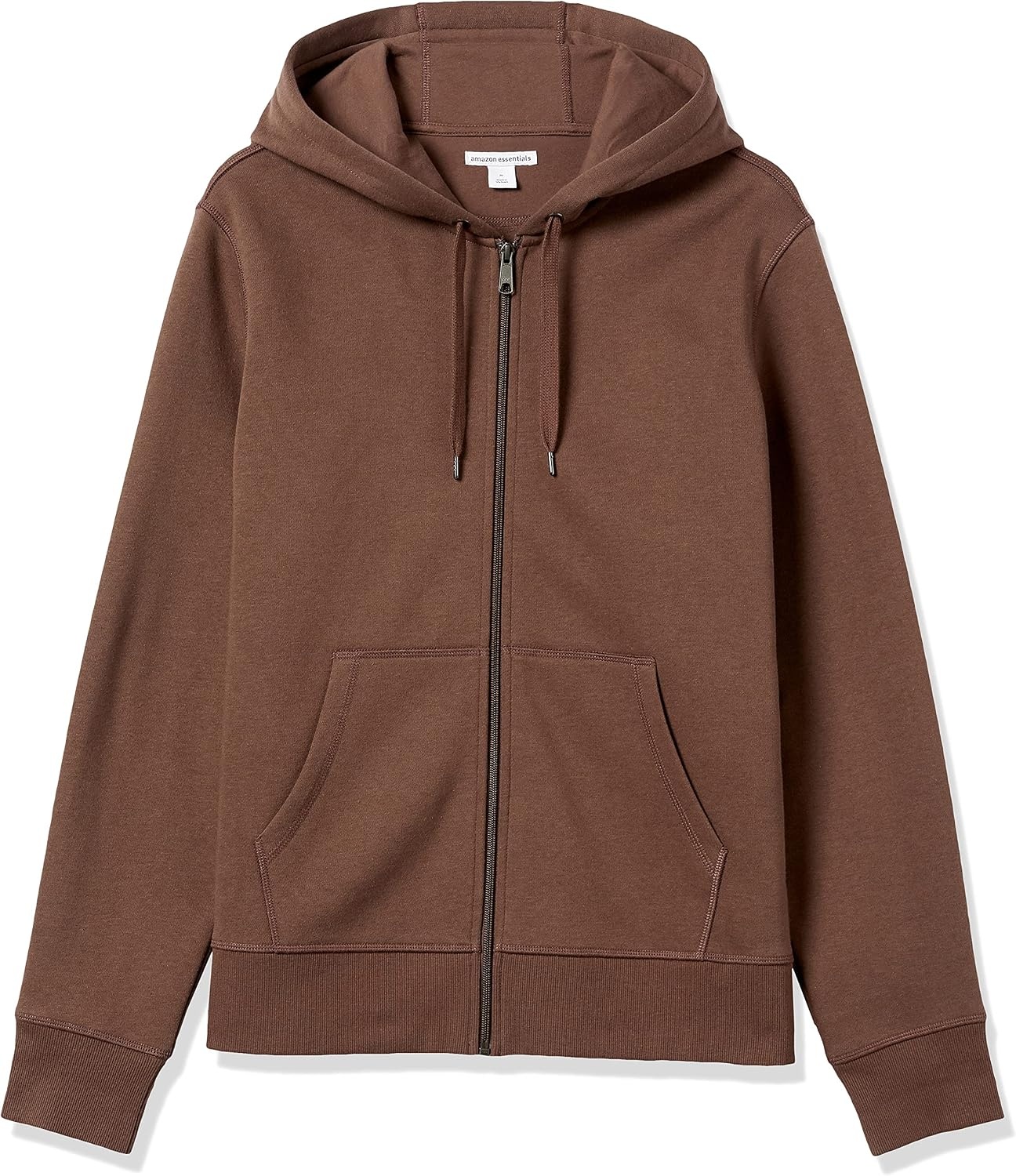 image:imageAmazon Essentials Mens FullZip Fleece Hoodie Sweatshirt Available in Big amp TallMedium Brown