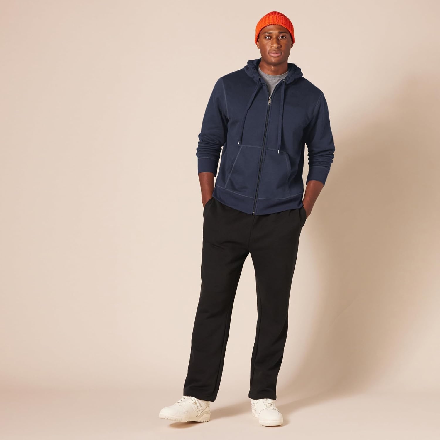 image:imageAmazon Essentials Mens FullZip Fleece Hoodie Sweatshirt Available in Big amp TallNavy