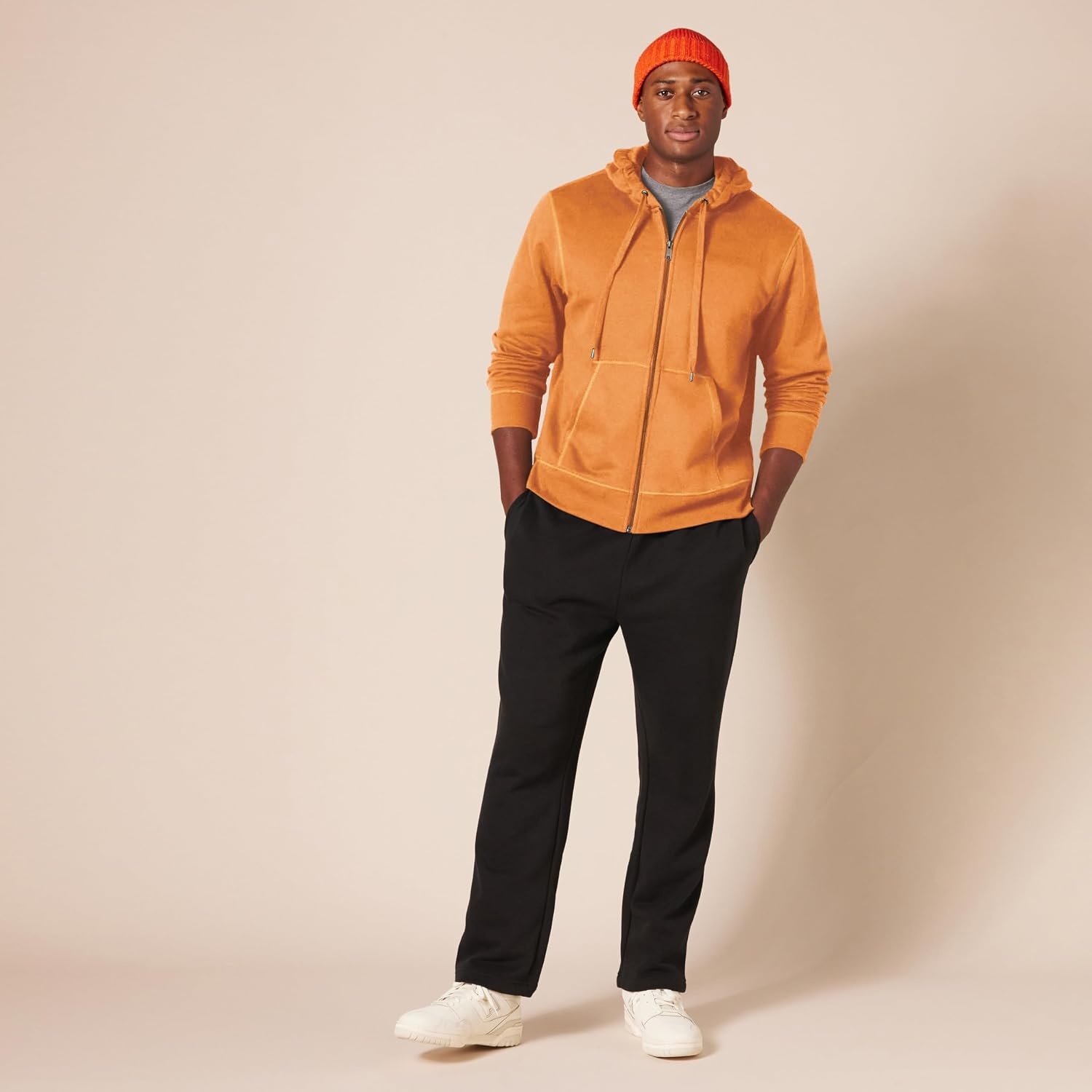 image:imageAmazon Essentials Mens FullZip Fleece Hoodie Sweatshirt Available in Big amp TallNutmeg
