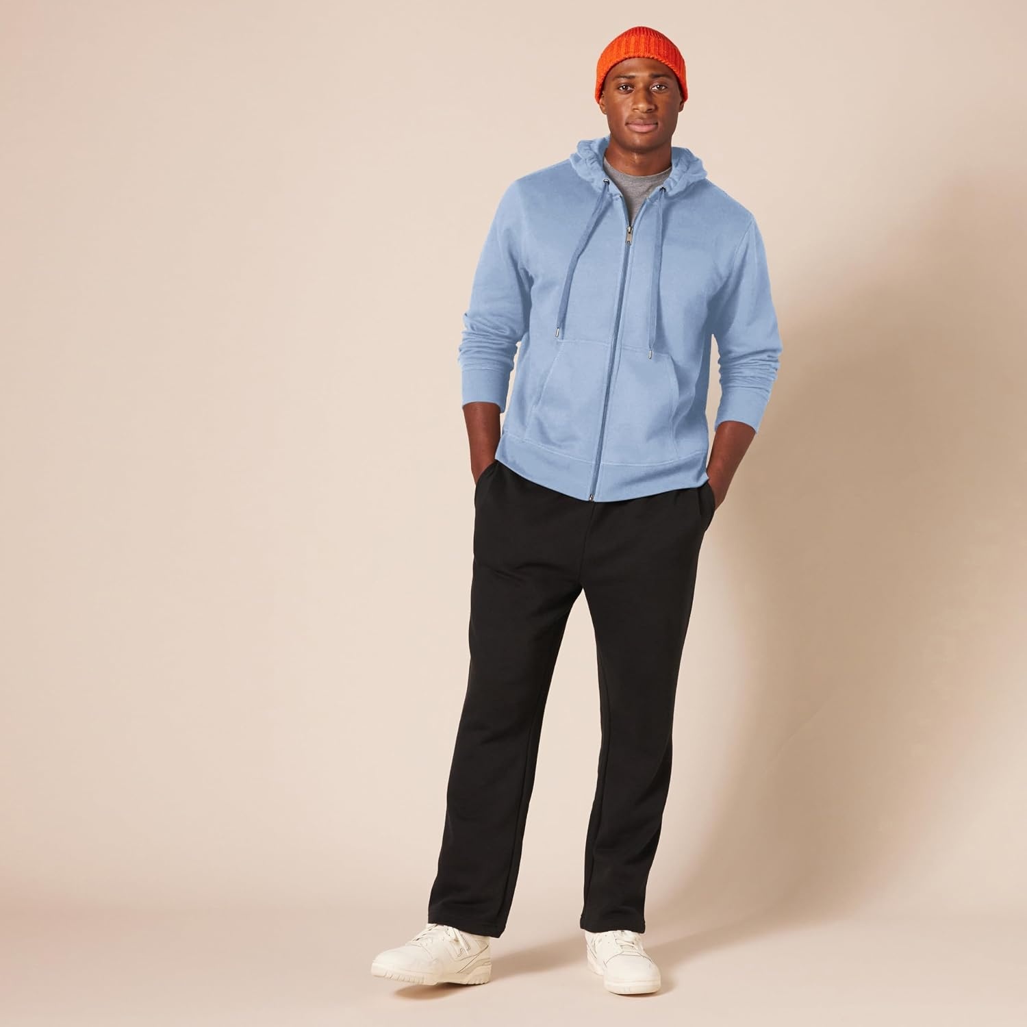 image:imageAmazon Essentials Mens FullZip Fleece Hoodie Sweatshirt Available in Big amp TallSlate Blue
