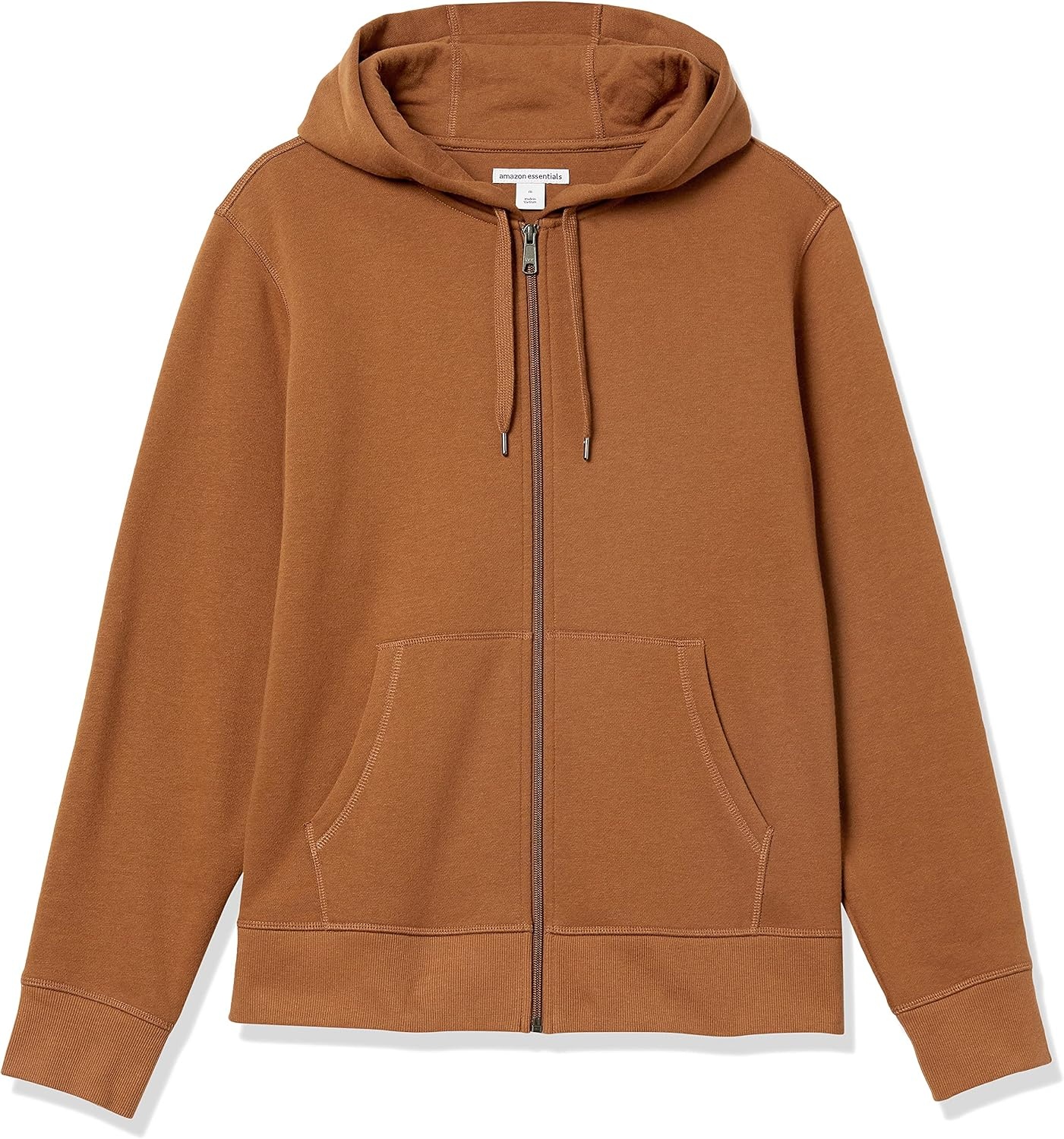 image:imageAmazon Essentials Mens FullZip Fleece Hoodie Sweatshirt Available in Big amp TallToffee Brown