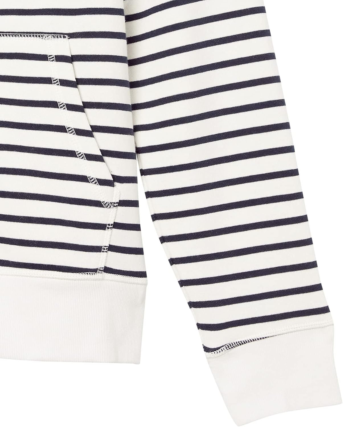 image:imageAmazon Essentials Mens FullZip Fleece Hoodie Sweatshirt Available in Big amp TallWhite Stripe