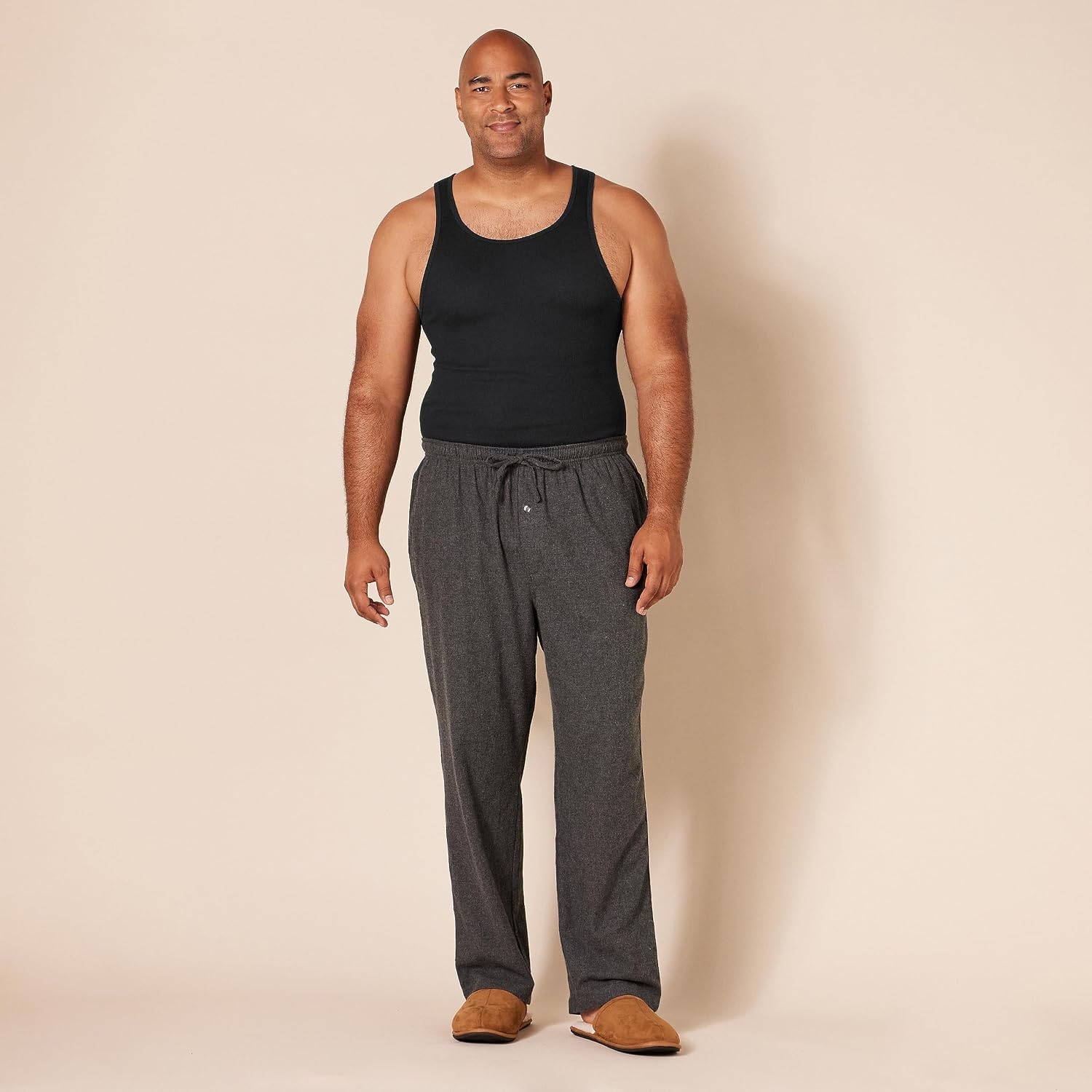 image:imageAmazon Essentials Mens Lightweight Breathable Cotton Slim Fit Tank Undershirts Pack of 6Black