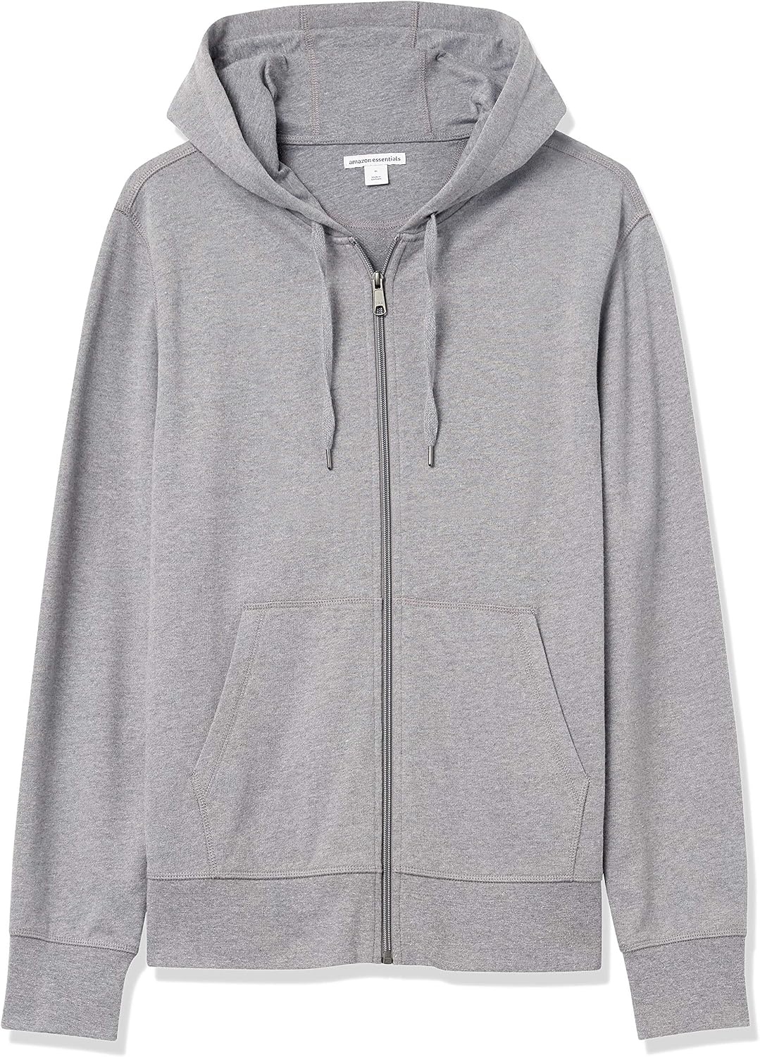 image:imageAmazon Essentials Mens Lightweight French Terry FullZip HoodieCharcoal Heather