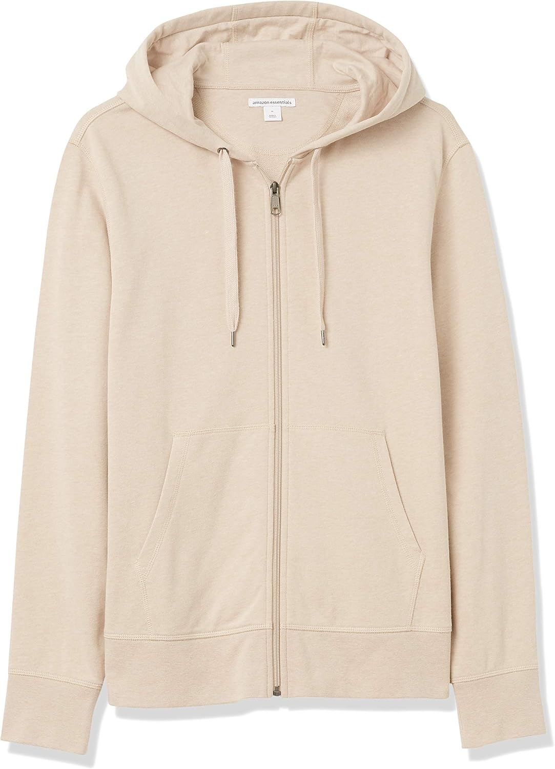 image:imageAmazon Essentials Mens Lightweight French Terry FullZip HoodieOatmeal Heather