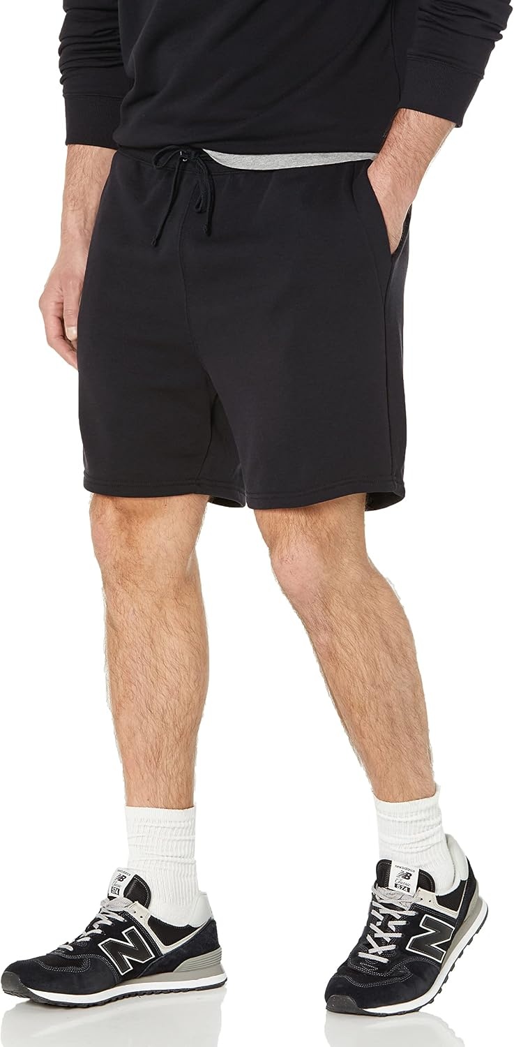 image:imageAmazon Essentials Mens Lightweight French Terry Relaxed Fit Sweat Shorts with Drawstring Available in Big amp TallBlack