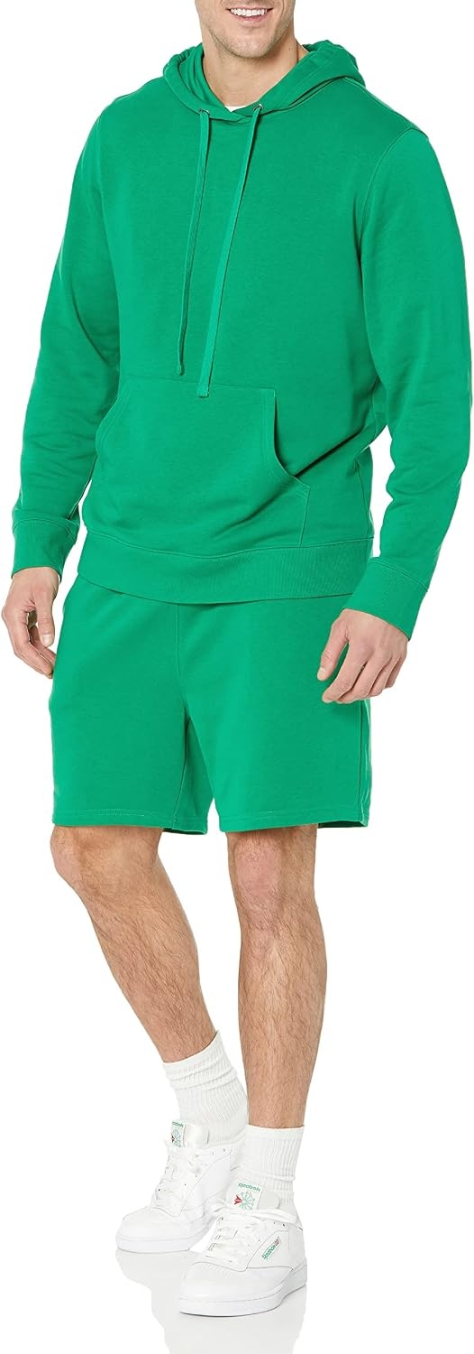 image:imageAmazon Essentials Mens Lightweight French Terry Relaxed Fit Sweat Shorts with Drawstring Available in Big amp TallGreen