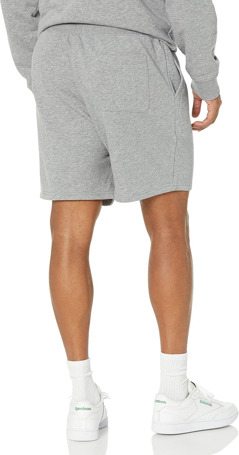 image:imageAmazon Essentials Mens Lightweight French Terry Relaxed Fit Sweat Shorts with Drawstring Available in Big amp TallGrey Heather