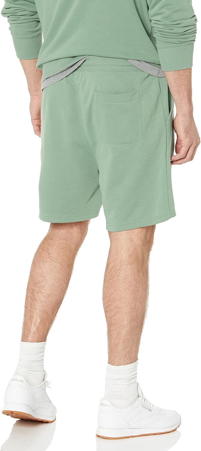 image:imageAmazon Essentials Mens Lightweight French Terry Relaxed Fit Sweat Shorts with Drawstring Available in Big amp TallSage Green