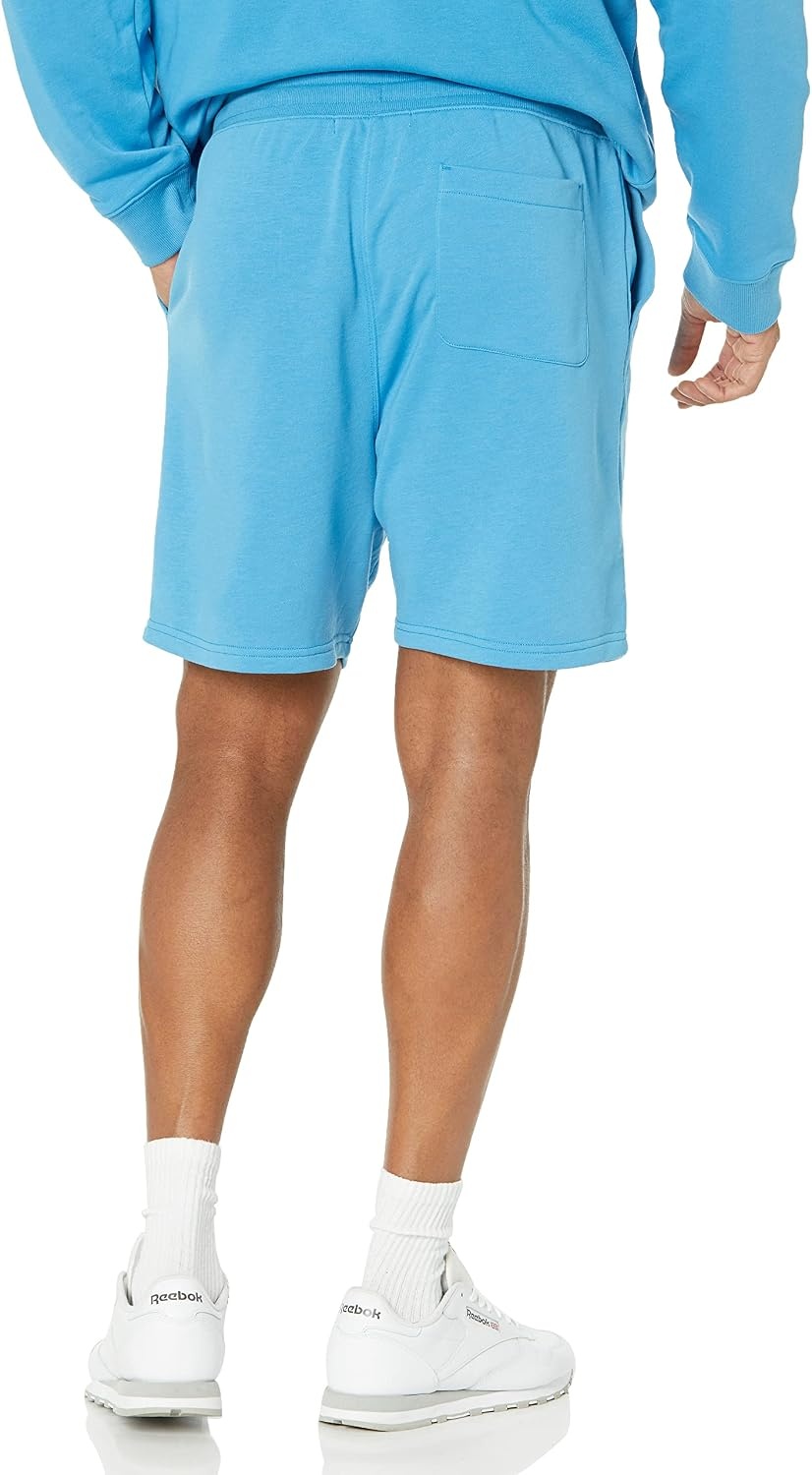 image:imageAmazon Essentials Mens Lightweight French Terry Relaxed Fit Sweat Shorts with Drawstring Available in Big amp TallTurquoise Blue