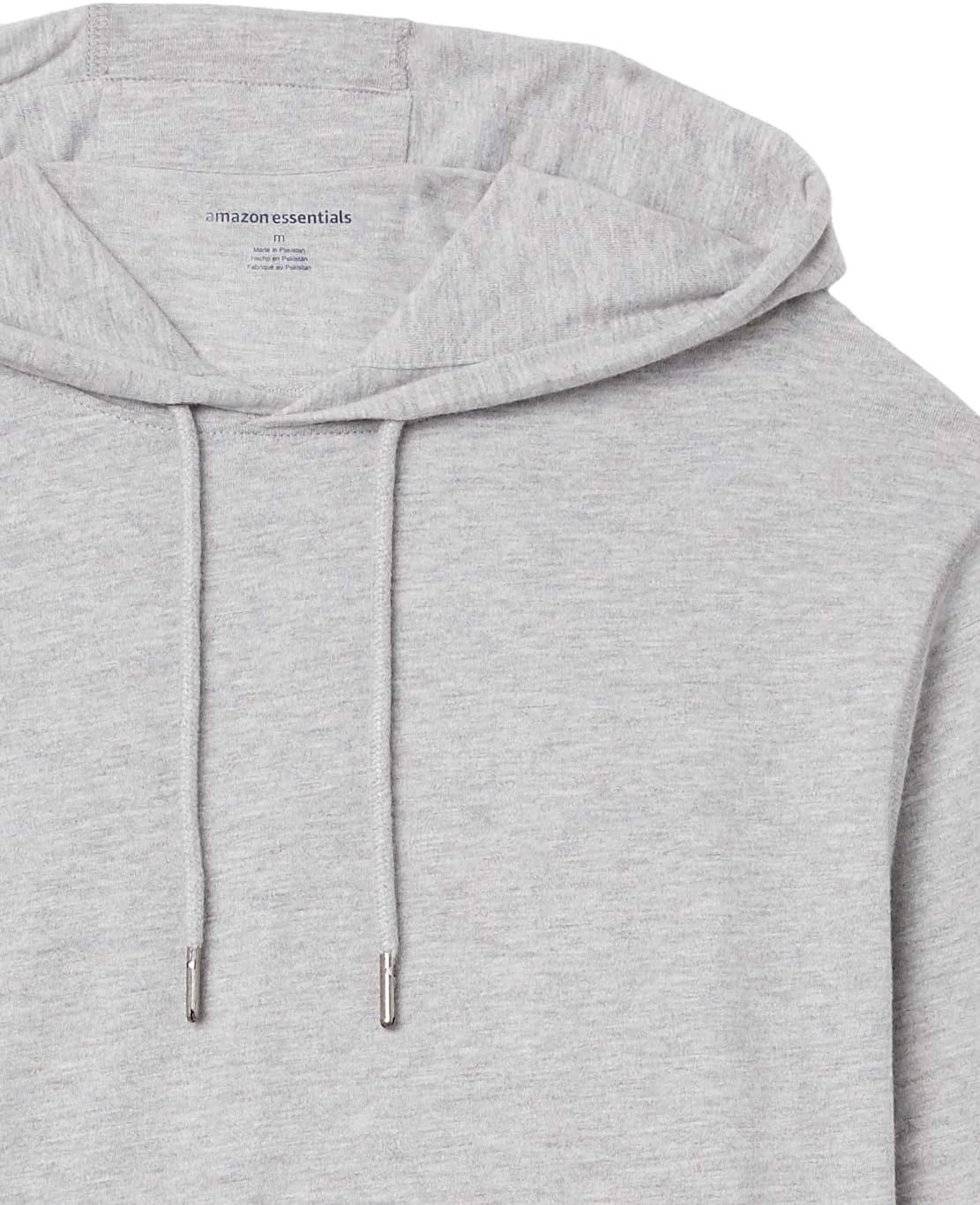 image:imageAmazon Essentials Mens Lightweight Jersey Pullover Hoodie SoftGrey Heather