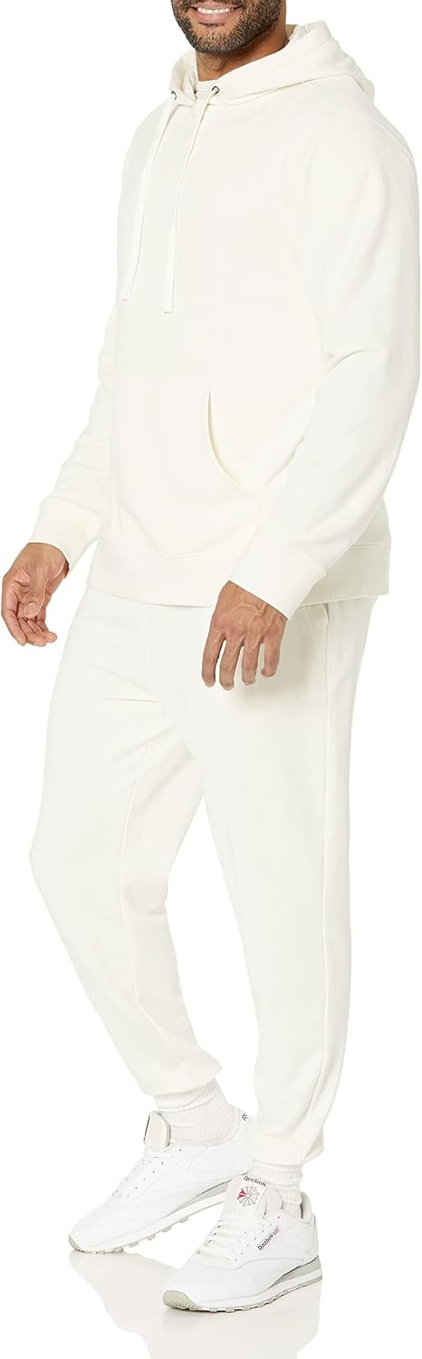 image:imageAmazon Essentials Mens Lightweight LongSleeve French Terry HoodieEggshell White