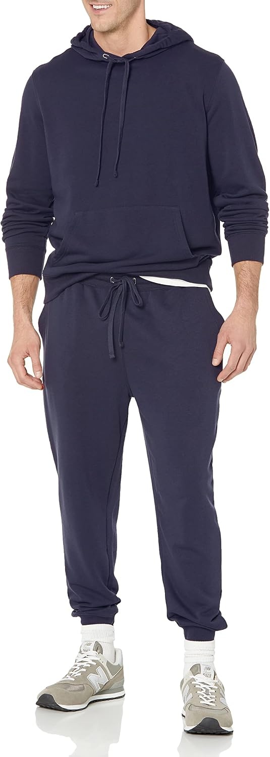 image:imageAmazon Essentials Mens Lightweight LongSleeve French Terry HoodieNavy