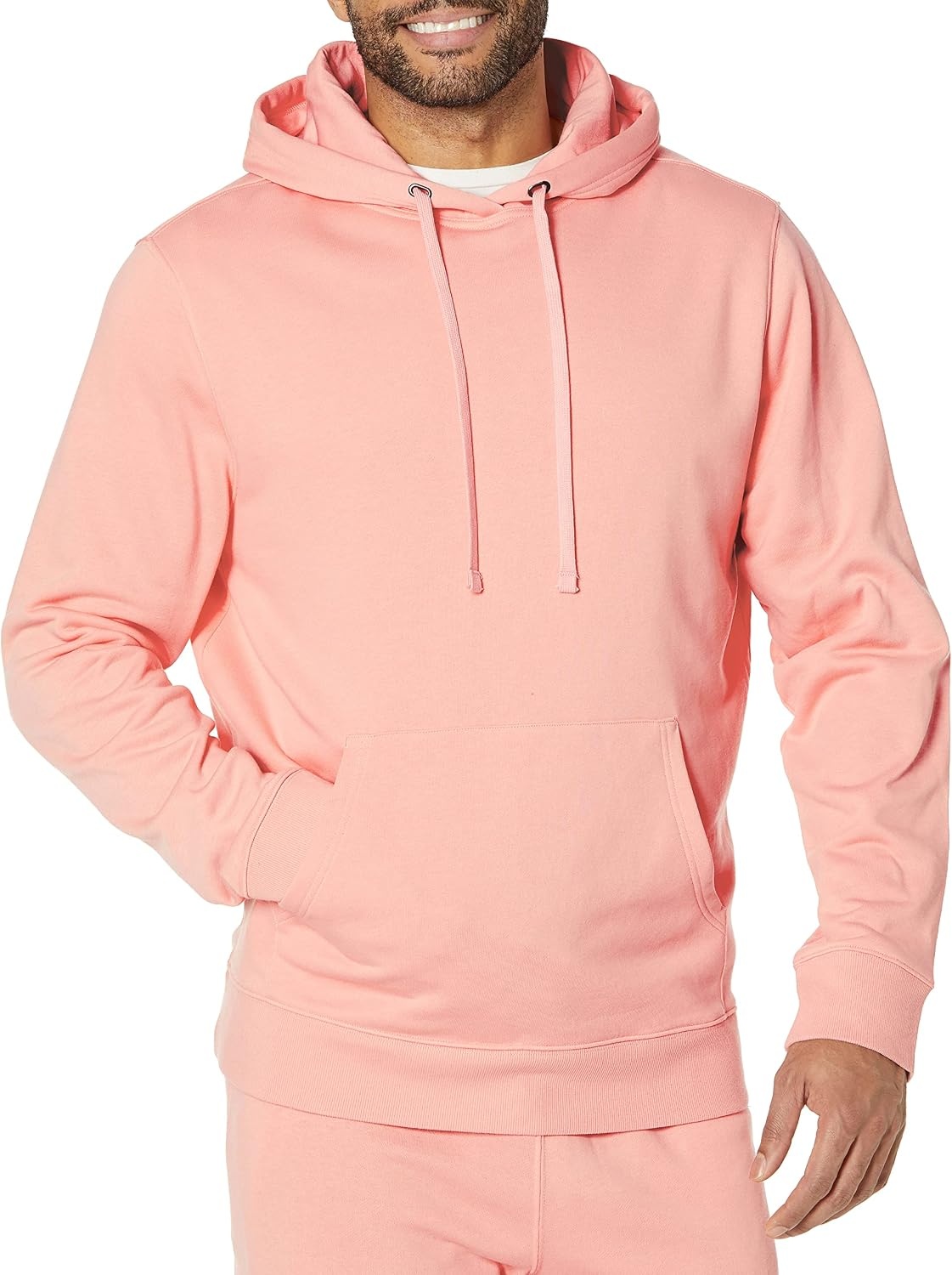 image:imageAmazon Essentials Mens Lightweight LongSleeve French Terry HoodiePeach