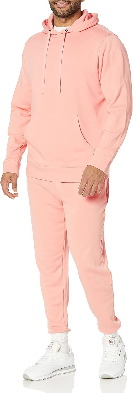 image:imageAmazon Essentials Mens Lightweight LongSleeve French Terry HoodiePeach