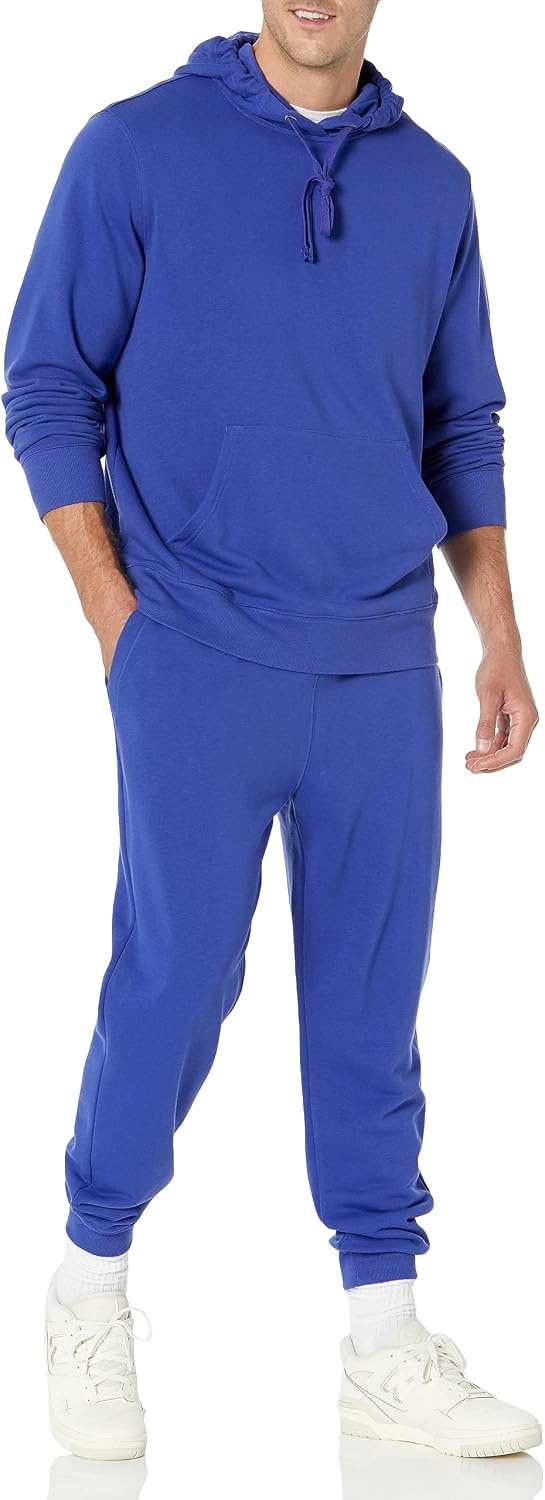 image:imageAmazon Essentials Mens Lightweight LongSleeve French Terry HoodieRoyal Blue