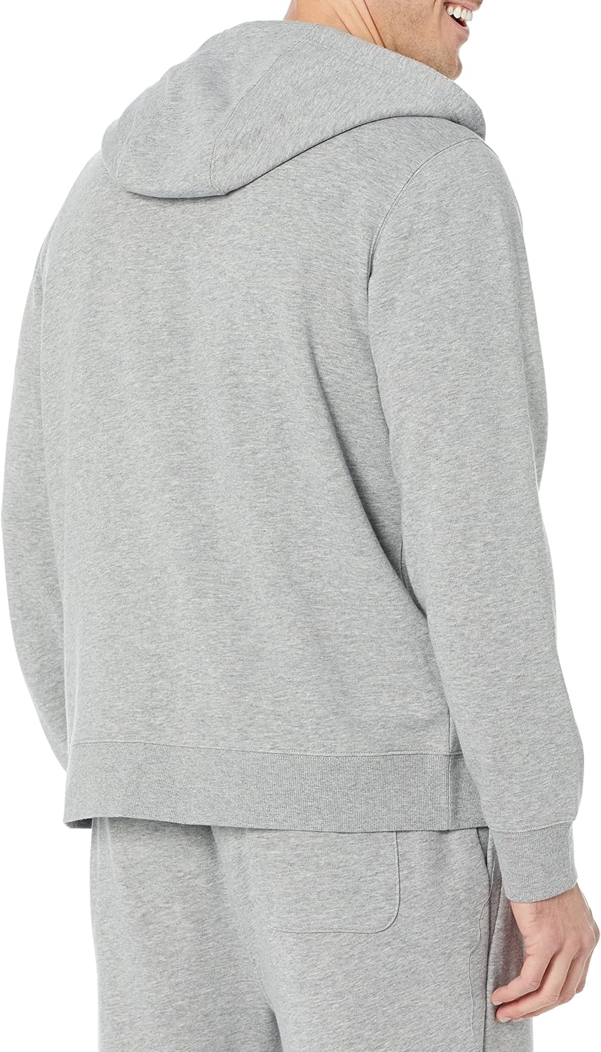 image:imageAmazon Essentials Mens LongSleeve French Terry FullZip Hoodie Available in Big amp TallGrey Heather