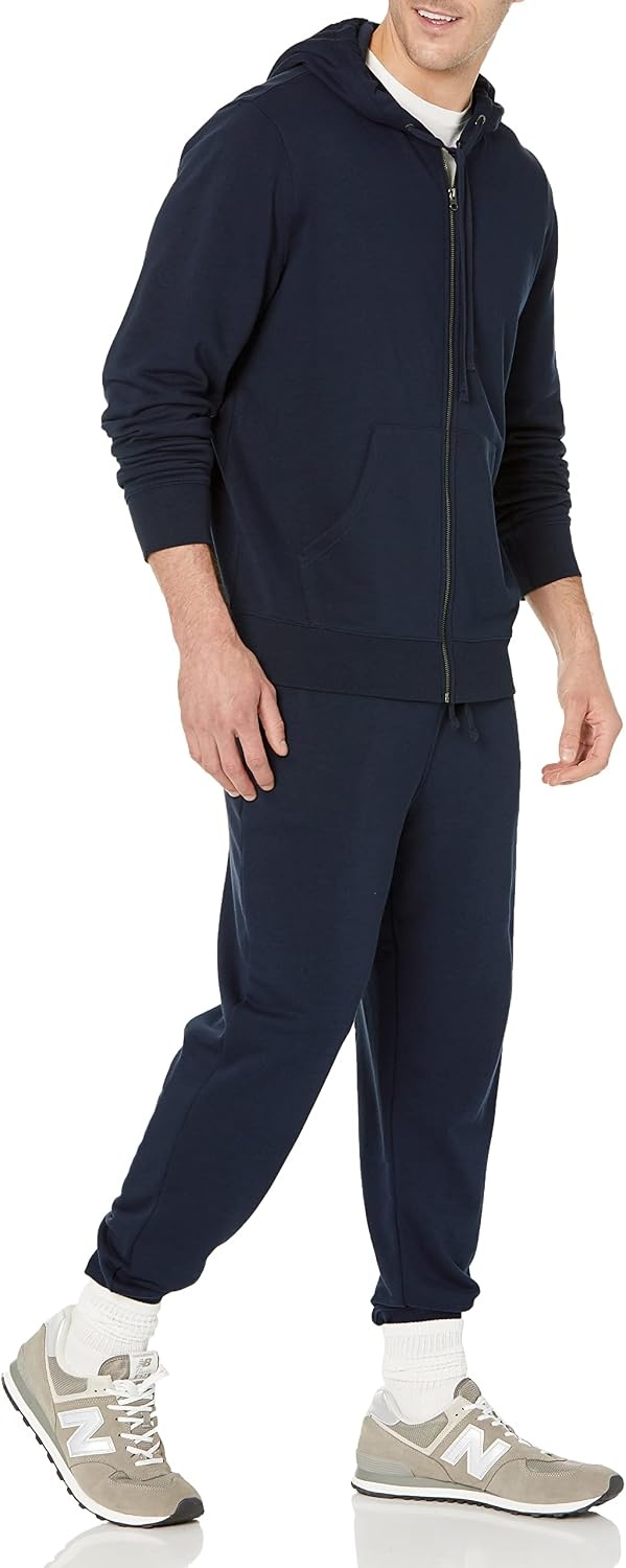 image:imageAmazon Essentials Mens LongSleeve French Terry FullZip Hoodie Available in Big amp TallNavy