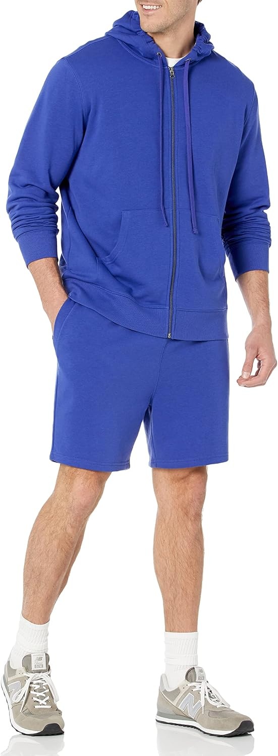 image:imageAmazon Essentials Mens LongSleeve French Terry FullZip Hoodie Available in Big amp TallRoyal Blue