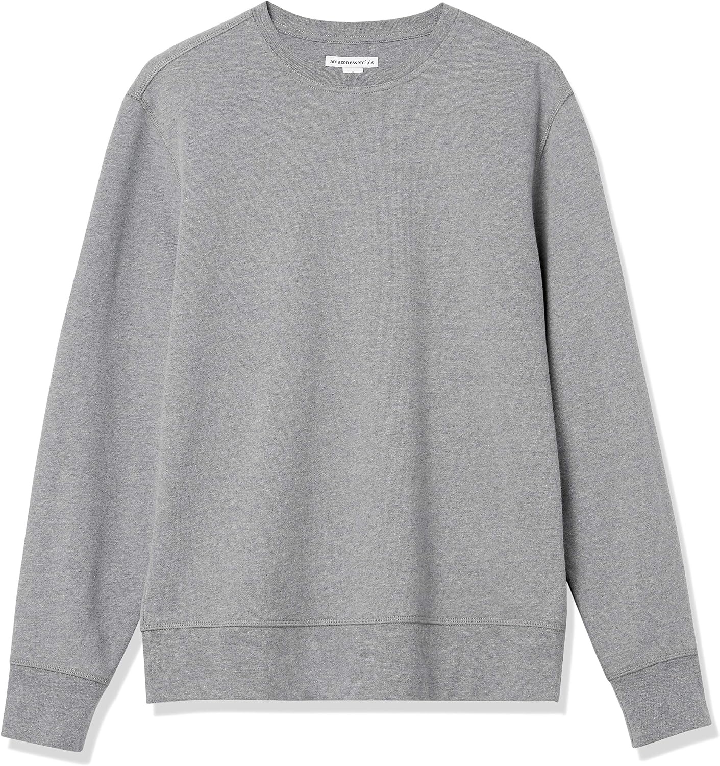 image:imageAmazon Essentials Mens LongSleeve Lightweight French Terry Crewneck SweatshirtCharcoal Heather