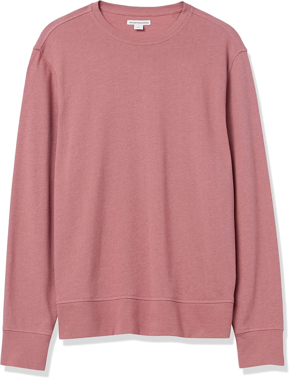image:imageAmazon Essentials Mens LongSleeve Lightweight French Terry Crewneck SweatshirtPink