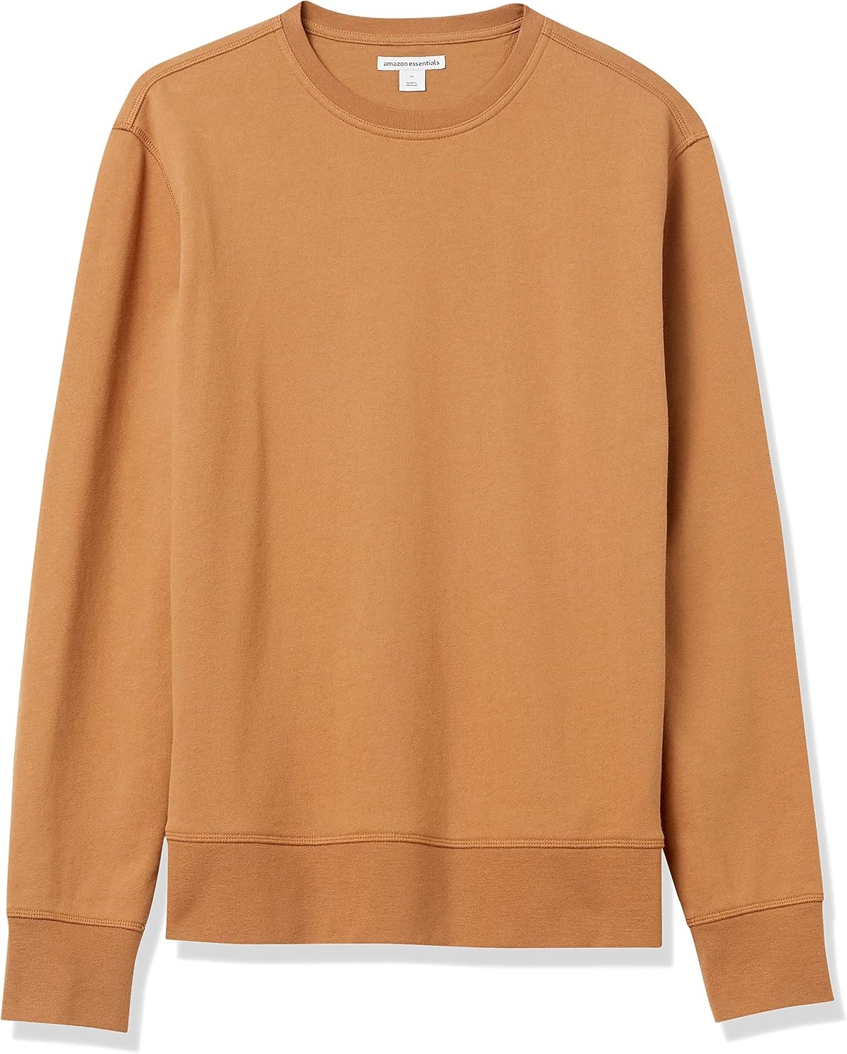 image:imageAmazon Essentials Mens LongSleeve Lightweight French Terry Crewneck SweatshirtTan