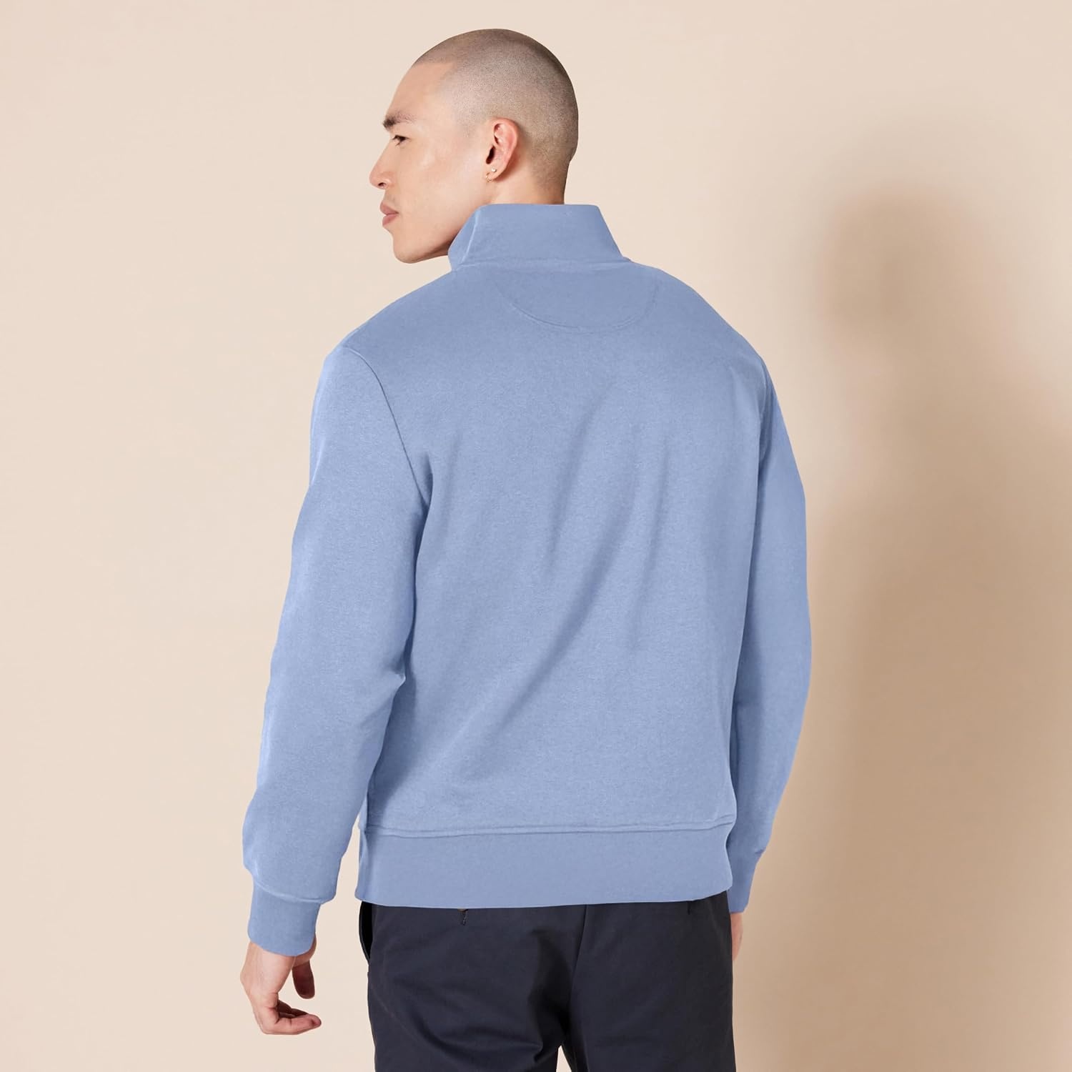 image:imageAmazon Essentials Mens LongSleeve QuarterZip Pullover Fleece SweatshirtBlue