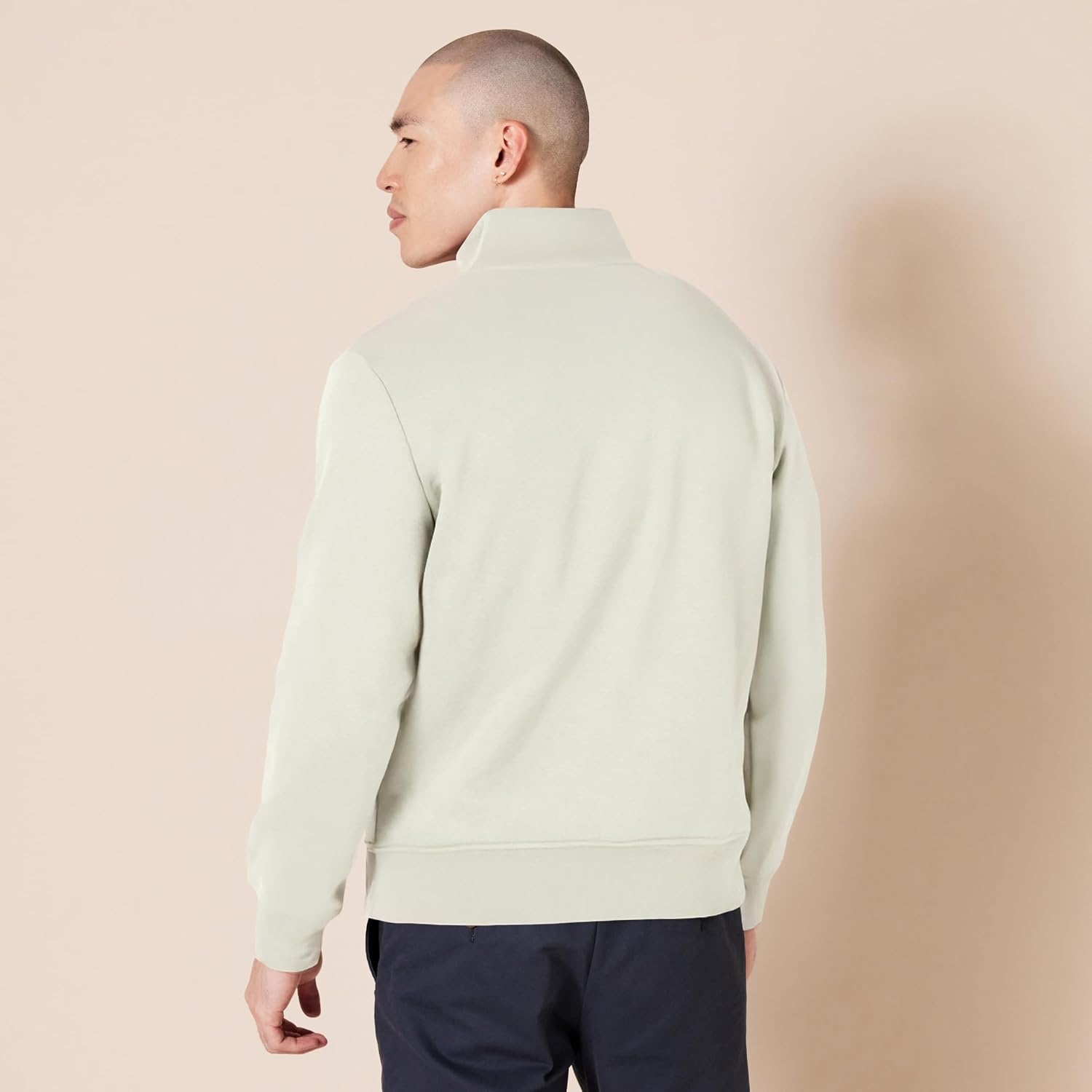 image:imageAmazon Essentials Mens LongSleeve QuarterZip Pullover Fleece SweatshirtOffwhite