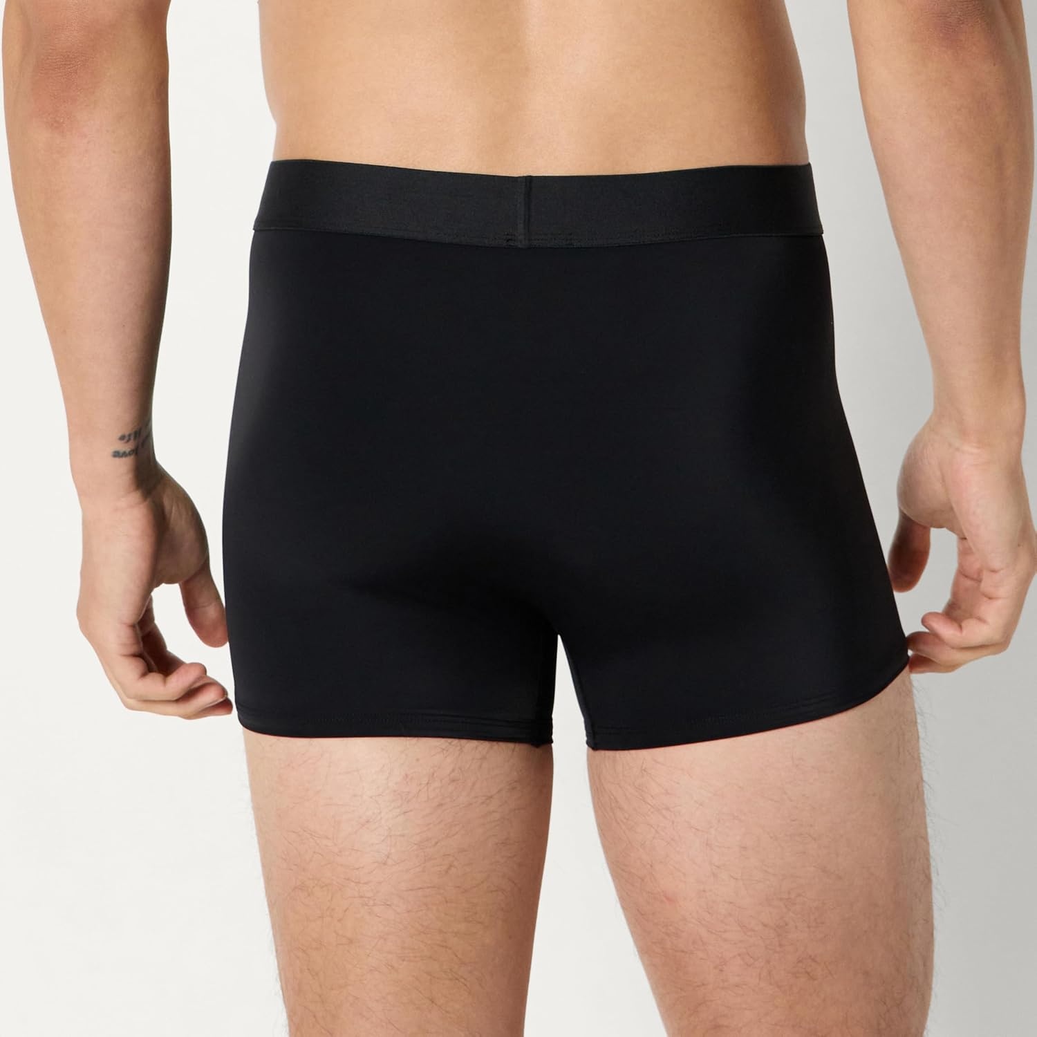 image:imageAmazon Essentials Mens Microfiber Boxer Shorts Underwear Pack of 3Black