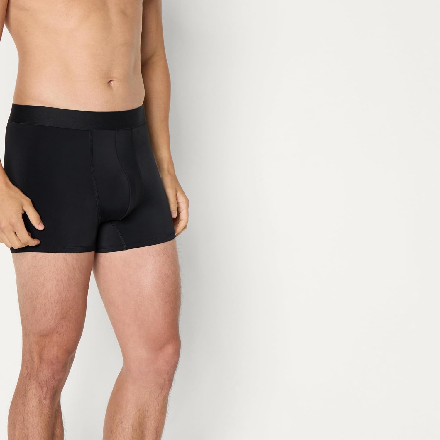image:imageAmazon Essentials Mens Microfiber Boxer Shorts Underwear Pack of 3Black