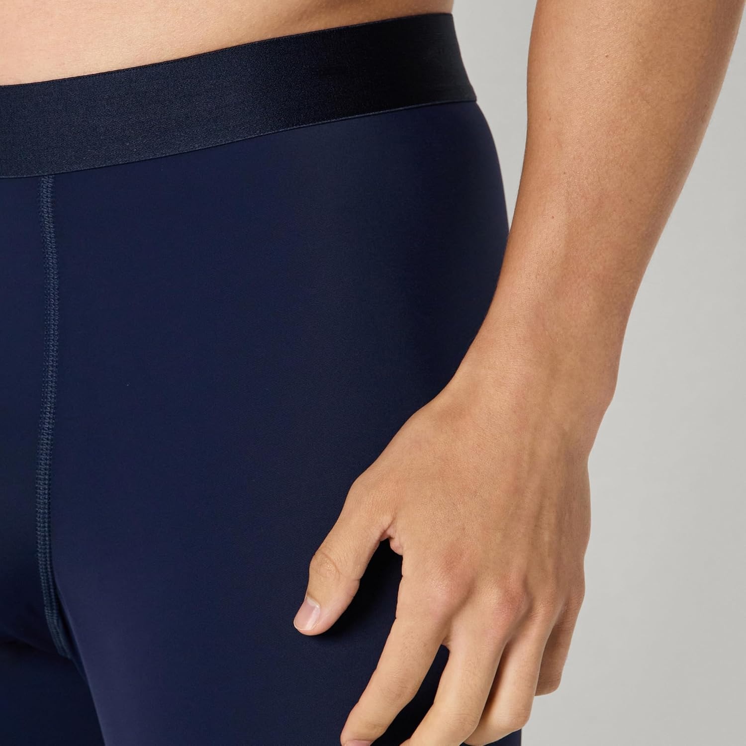 image:imageAmazon Essentials Mens Microfiber Boxer Shorts Underwear Pack of 3Navy Blue Blue Light Gray