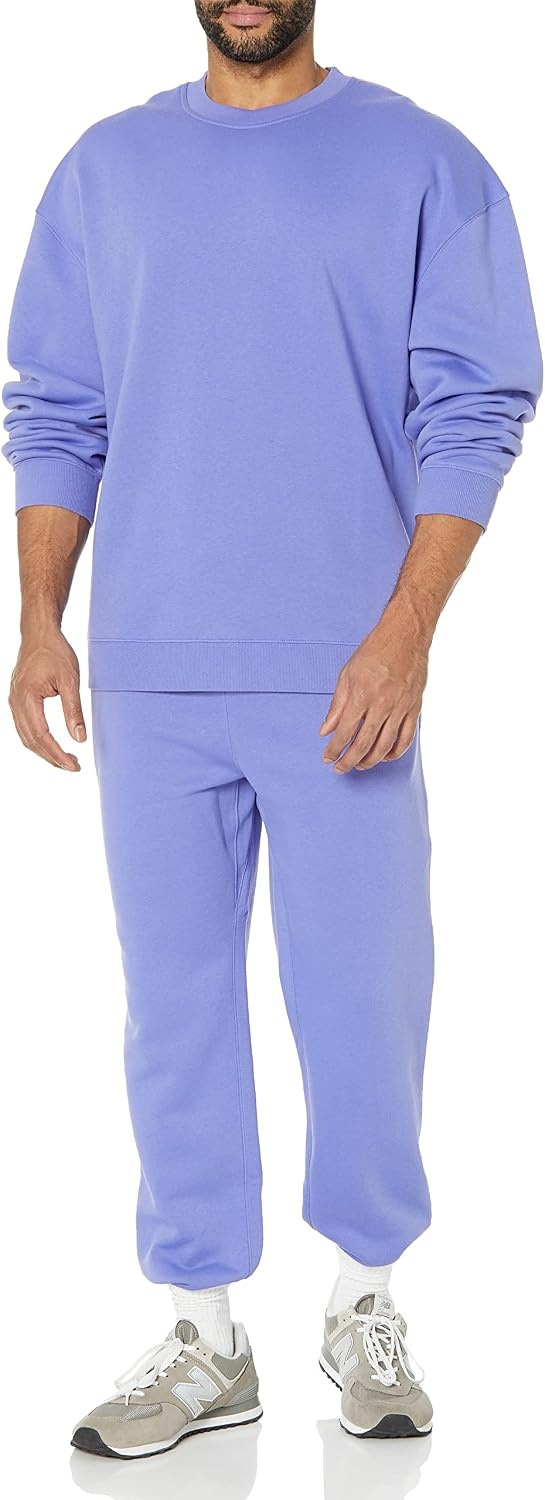 image:imageAmazon Essentials Mens OversizedFit Crewneck Sweatshirt Available in Big amp TallPurple Blue