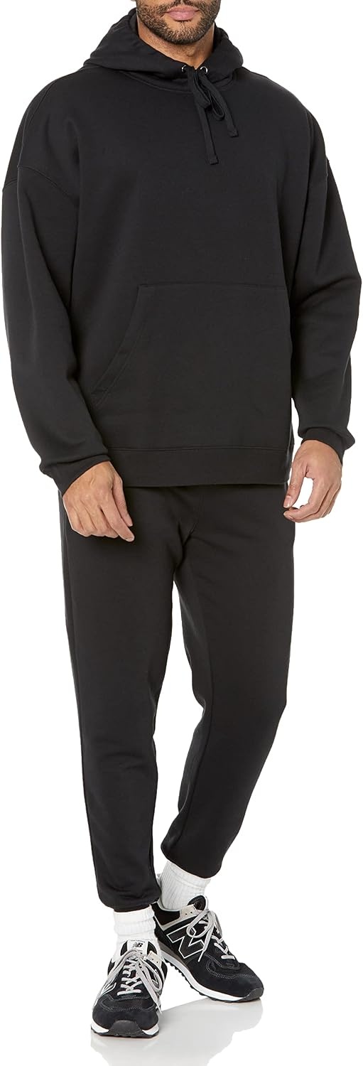 image:imageAmazon Essentials Mens OversizedFit Heavyweight Hooded Sweatshirt Available in Big amp TallBlack