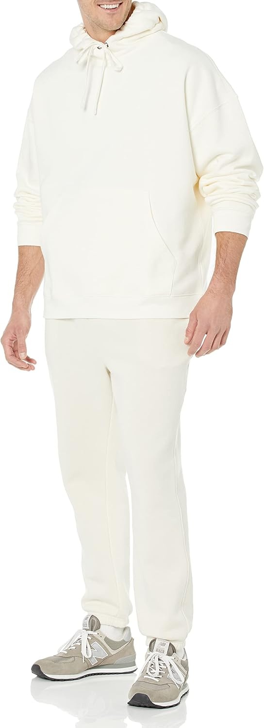 image:imageAmazon Essentials Mens OversizedFit Heavyweight Hooded Sweatshirt Available in Big amp TallEggshell White
