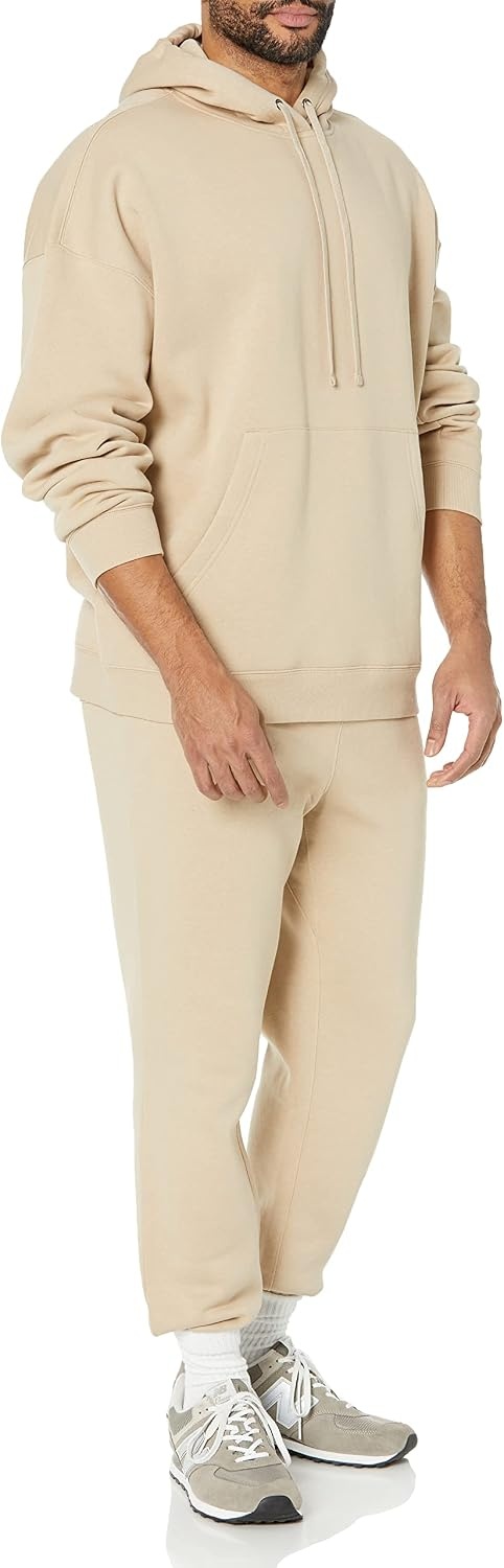 image:imageAmazon Essentials Mens OversizedFit Heavyweight Hooded Sweatshirt Available in Big amp TallTan