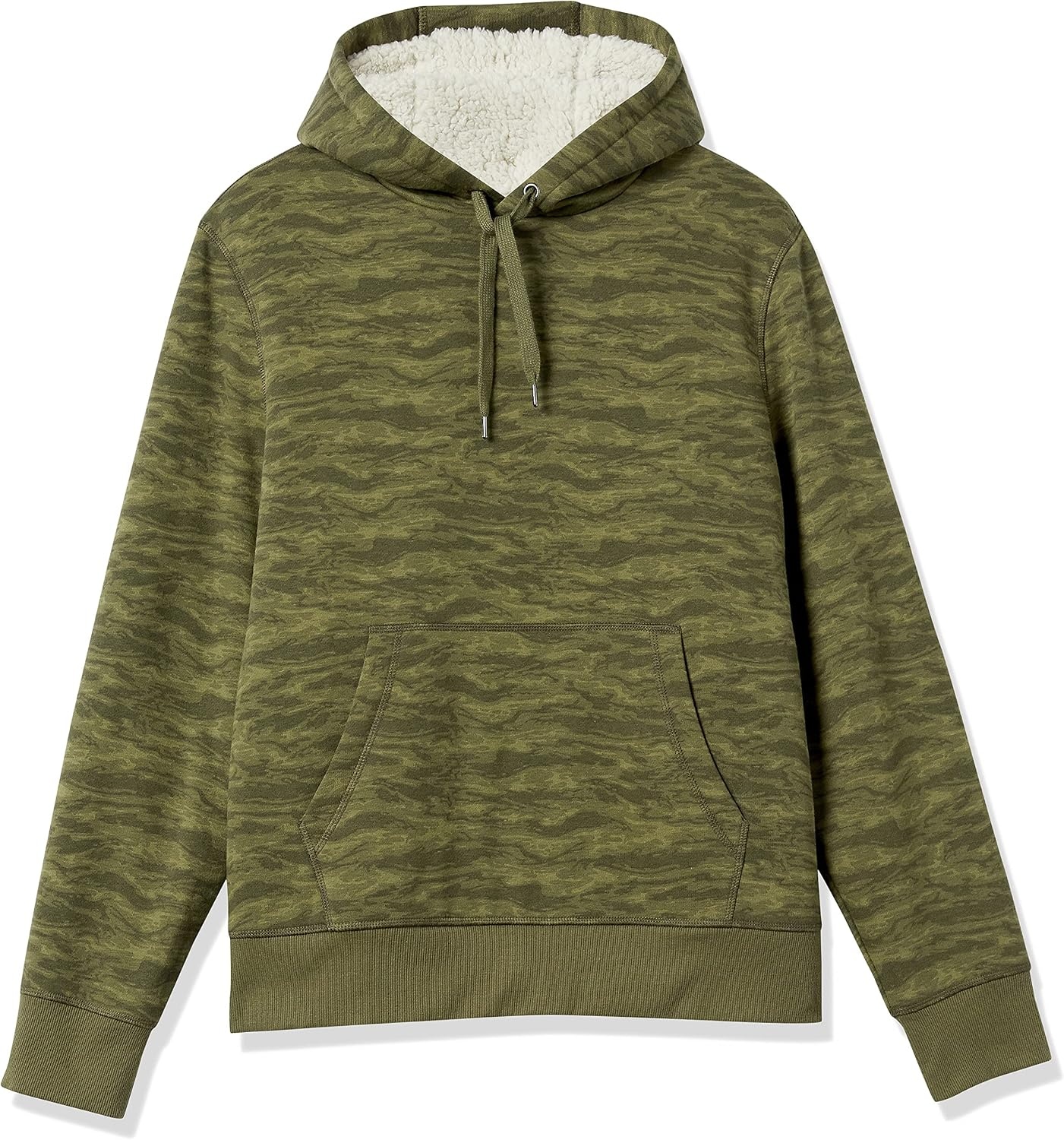 image:imageAmazon Essentials Mens Regular Fit SherpaLined Pullover HoodieAbstract Camo
