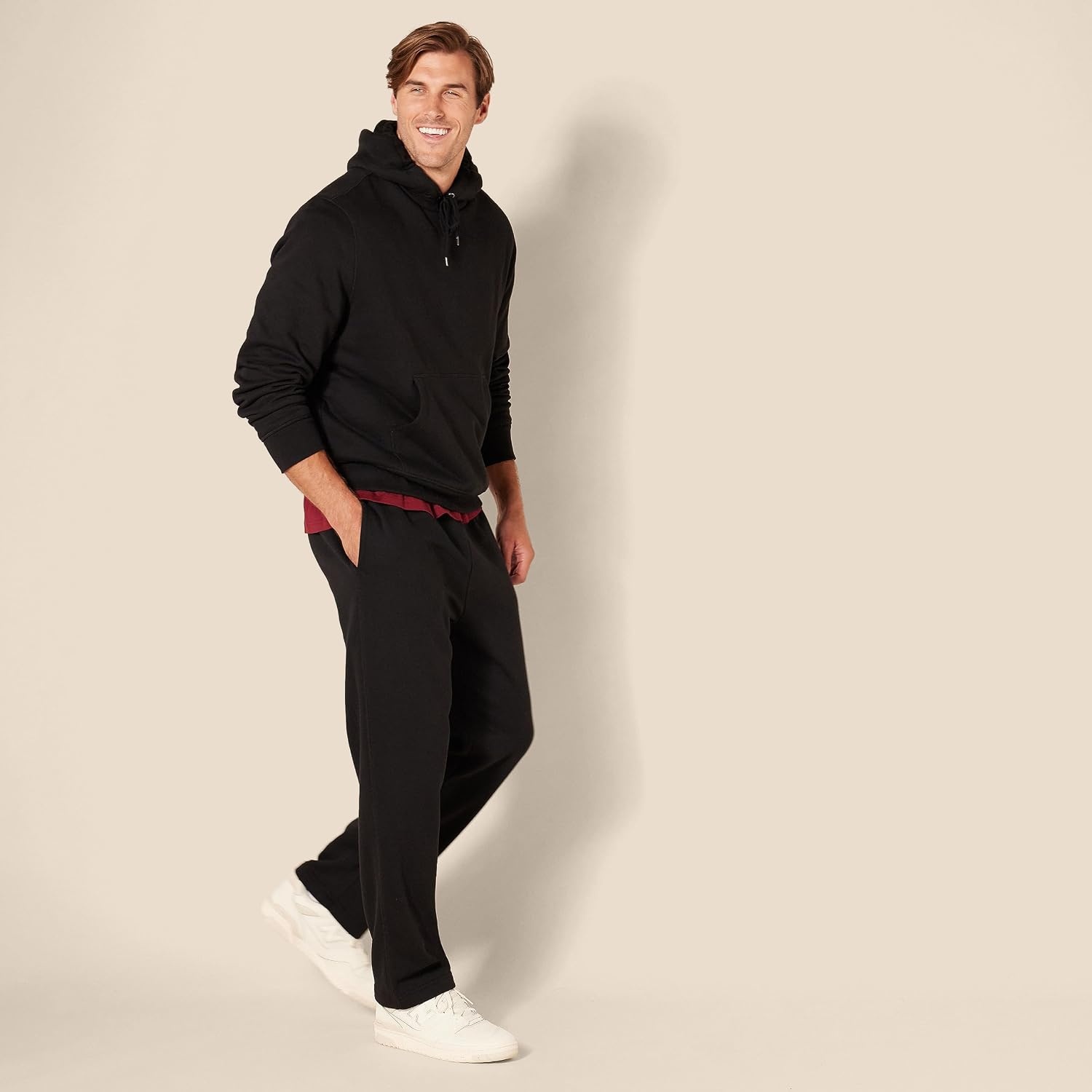 image:imageAmazon Essentials Mens Regular Fit SherpaLined Pullover HoodieBlack