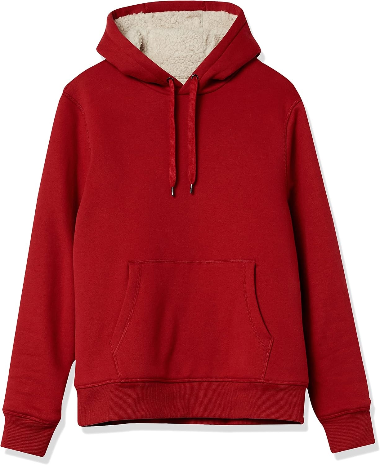 image:imageAmazon Essentials Mens Regular Fit SherpaLined Pullover HoodieRed