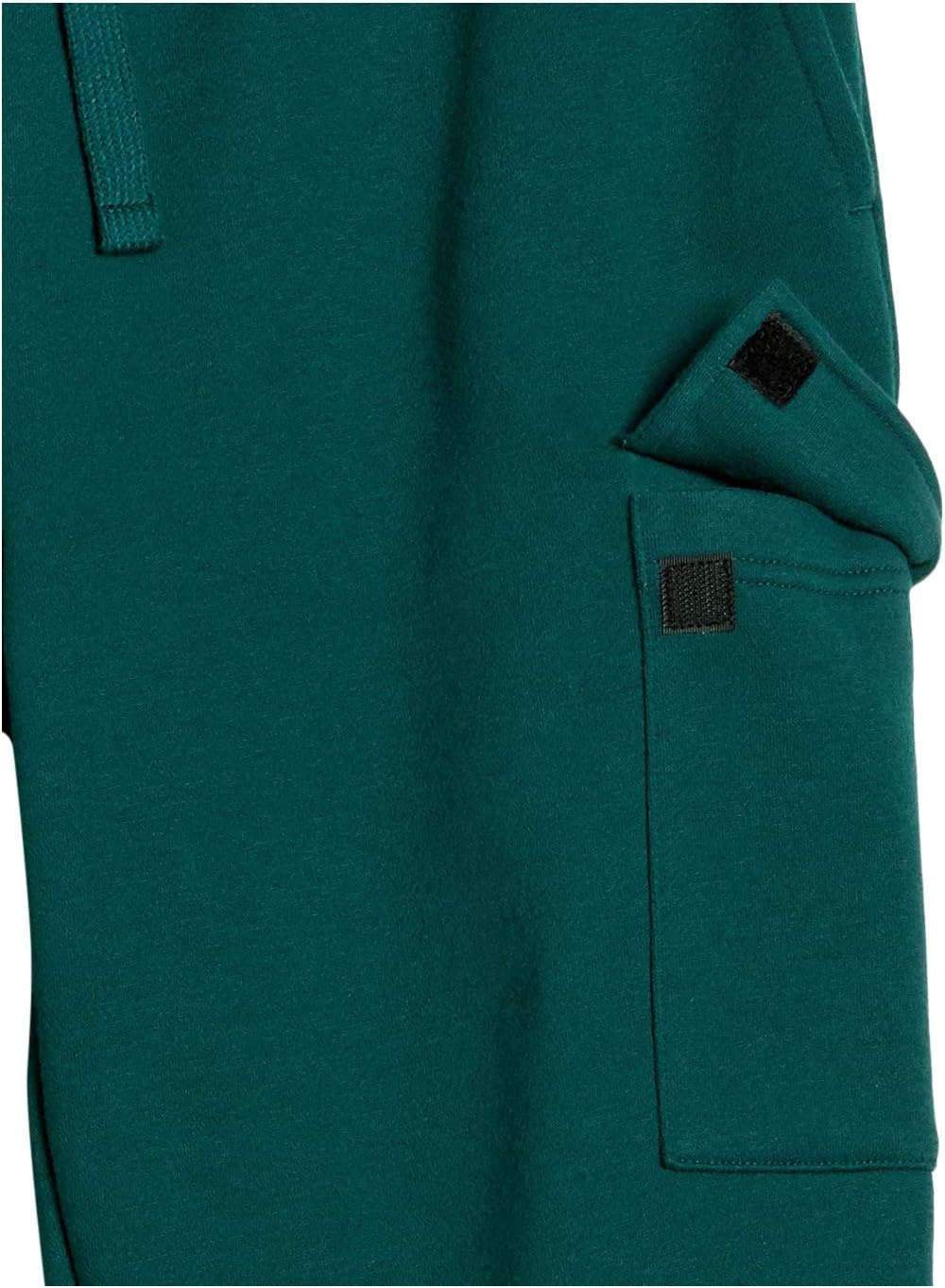image:imageAmazon Essentials Mens Relaxed Fit Cargo Fleece Jogger Sweatpants with DrawstringDark Green