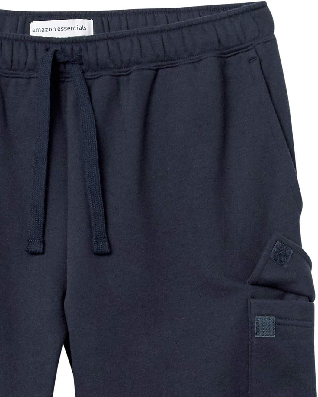 image:imageAmazon Essentials Mens Relaxed Fit Cargo Fleece Jogger Sweatpants with DrawstringNavy