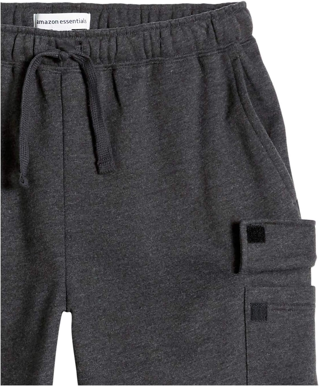 image:imageAmazon Essentials Mens Relaxed Fit Cargo Fleece Sweatpants with Open BottomCharcoal Heather