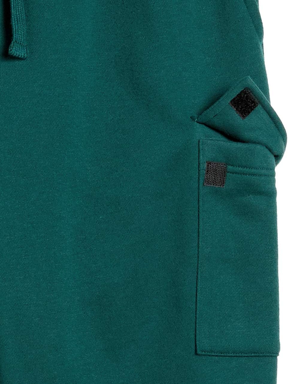 image:imageAmazon Essentials Mens Relaxed Fit Cargo Fleece Sweatpants with Open BottomDark Green