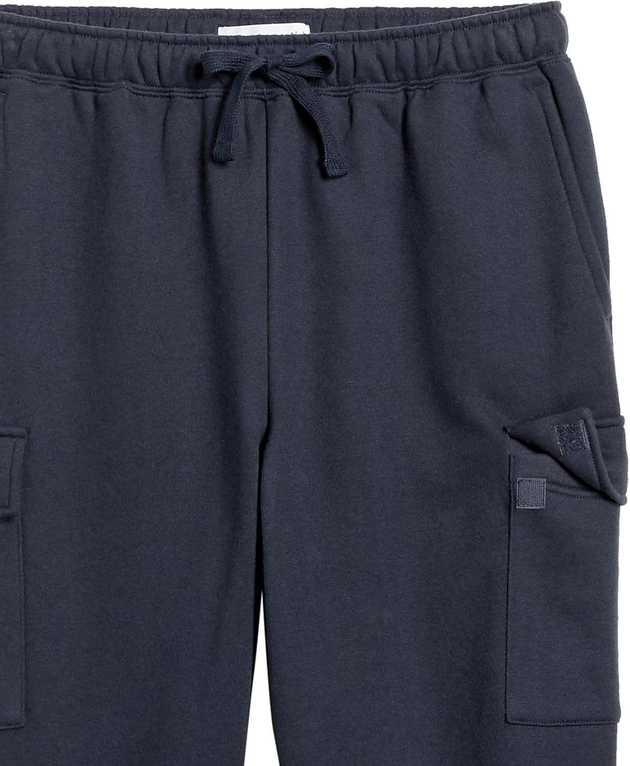 image:imageAmazon Essentials Mens Relaxed Fit Cargo Fleece Sweatpants with Open BottomNavy